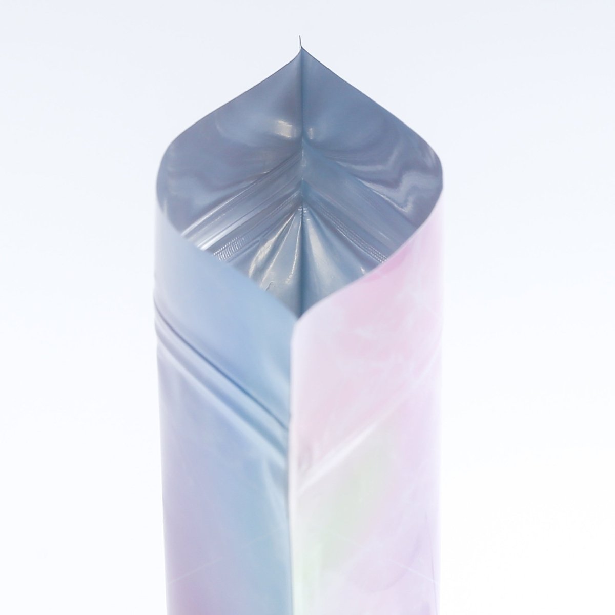 Glossy Rainbow Marble Metallic Foil Flat Bags - Katady packaging