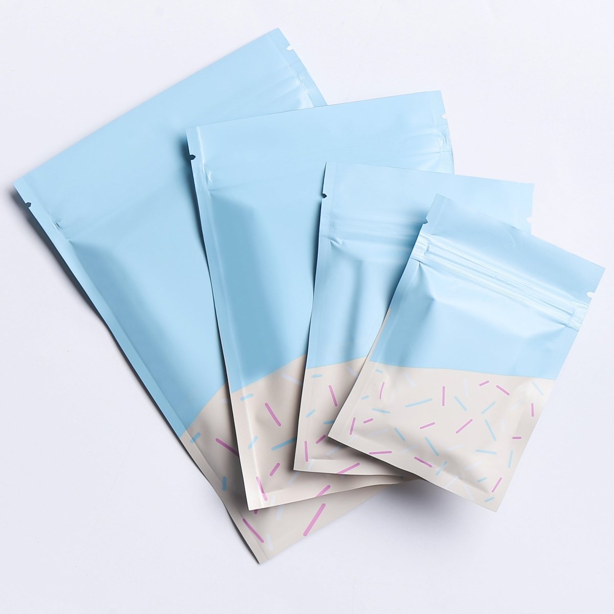 Birthday Blue Sprinkles Designed Foil Bags - Katady packaging