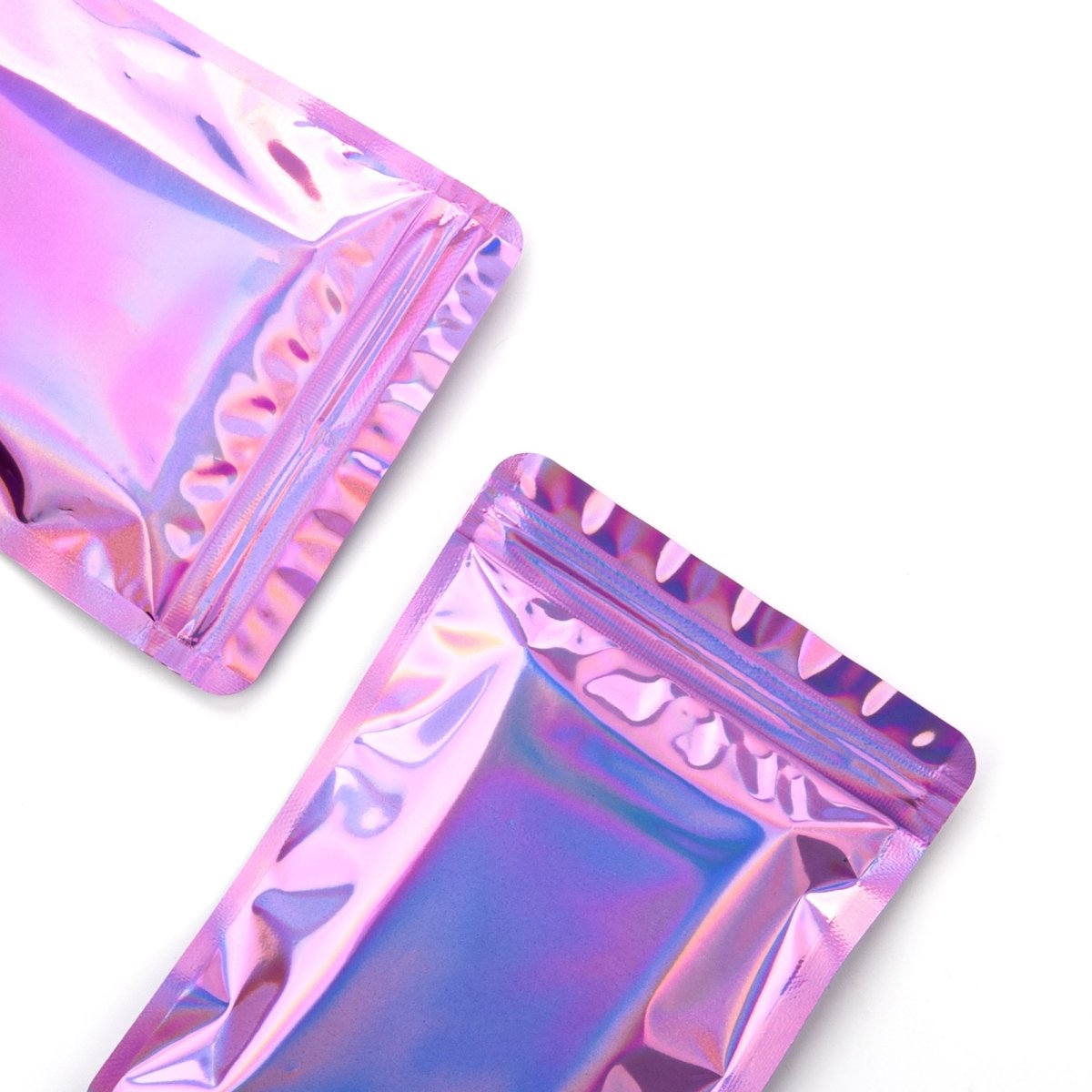 Clear and Half Gemstone Colored Mylar Flat Bags - Katady packaging