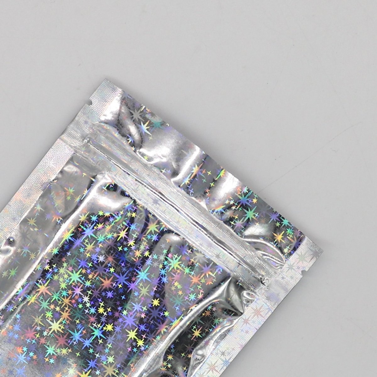 Diamond Holographic Glitter Mylar Flat Bags - Katady packaging