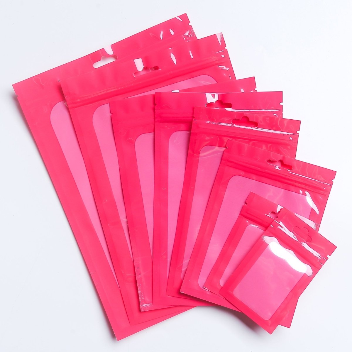 Glossy Bordered Window Bags with Butterfly Hang Hole - Katady packaging
