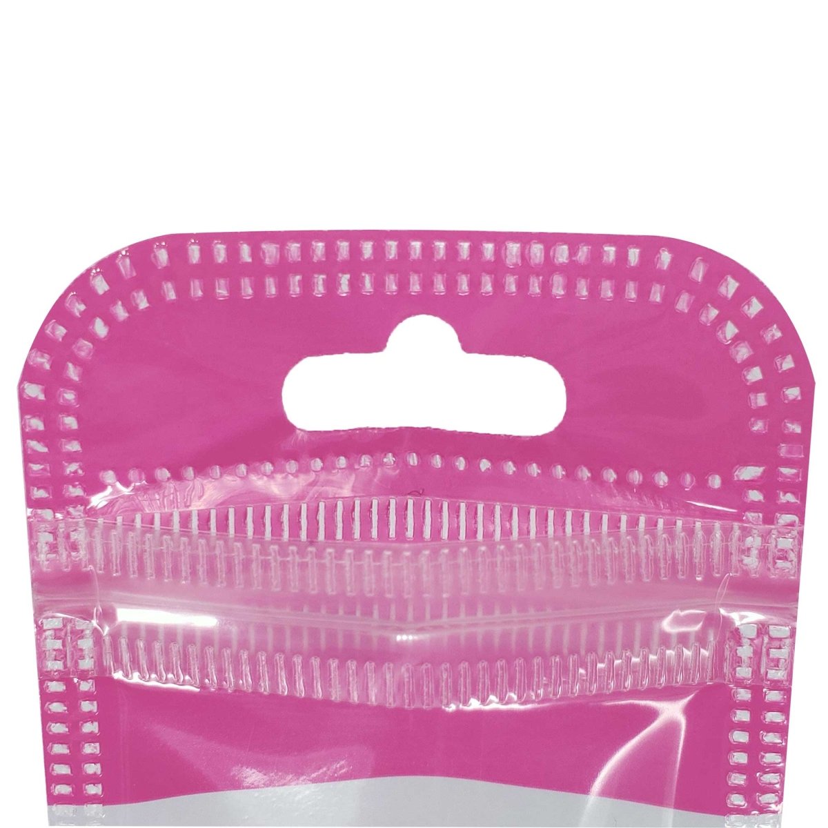 Glossy Clear Front and Half-Colored Design Bags with Butterfly Hang Hole - Katady packaging