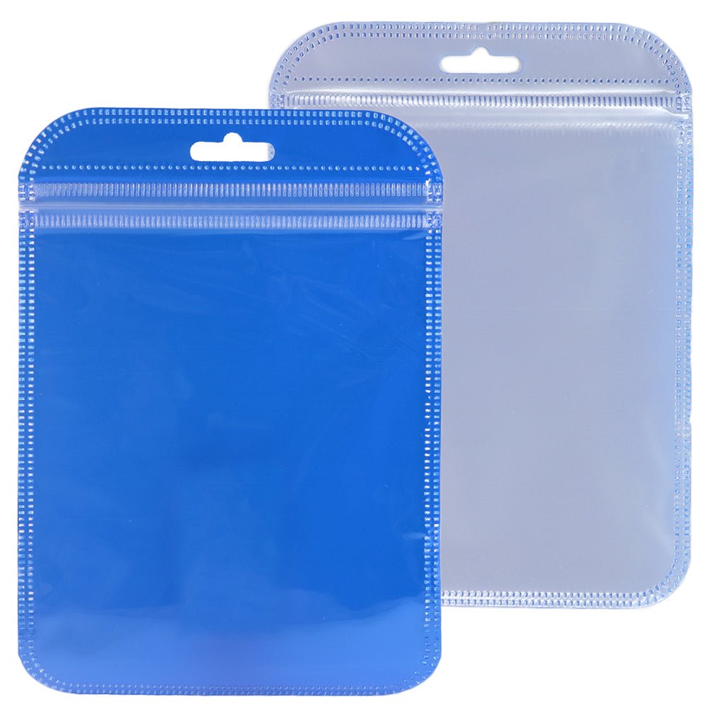 Glossy Colorful Rounded Corners Transparent Poly Plastic Bags with Butterfly Hang Hole - Katady packaging