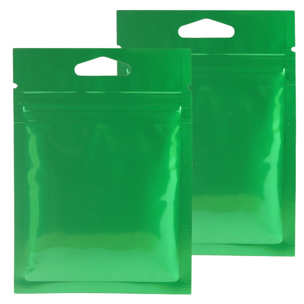 Glossy Double-Sided Mylar Foil Bags with Triangle Hang Hole - Katady packaging