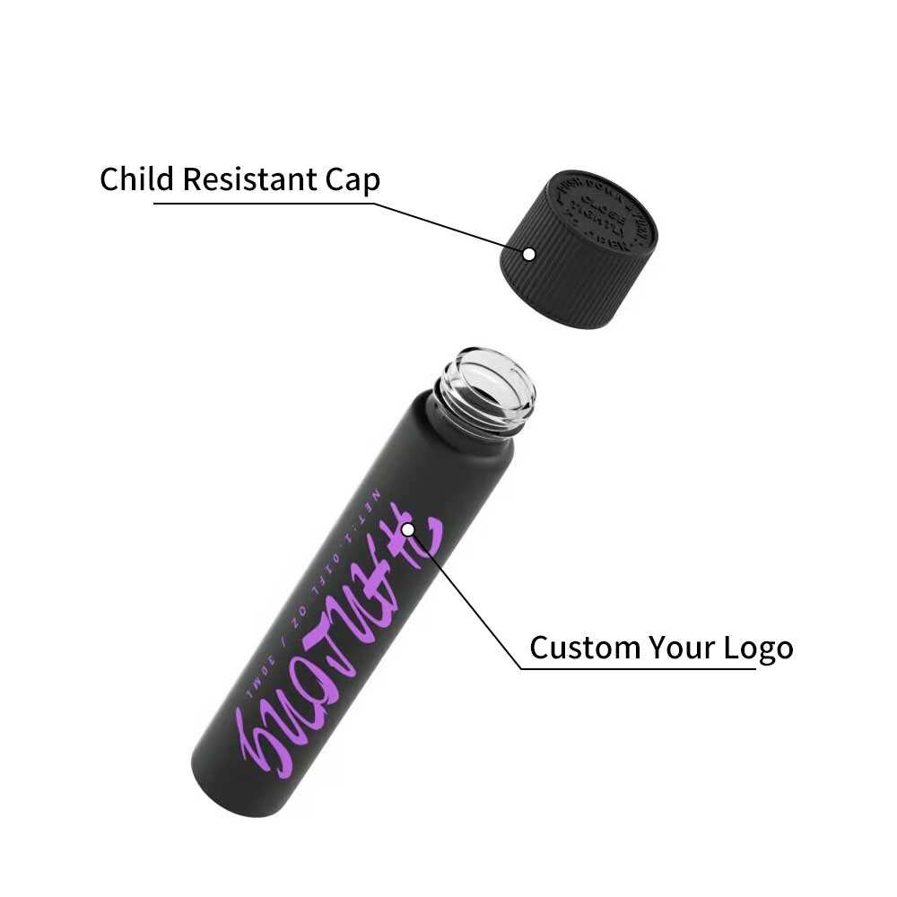 Child-Resistant PP Pop Top Plastic Tubes 109mm Custom Logo