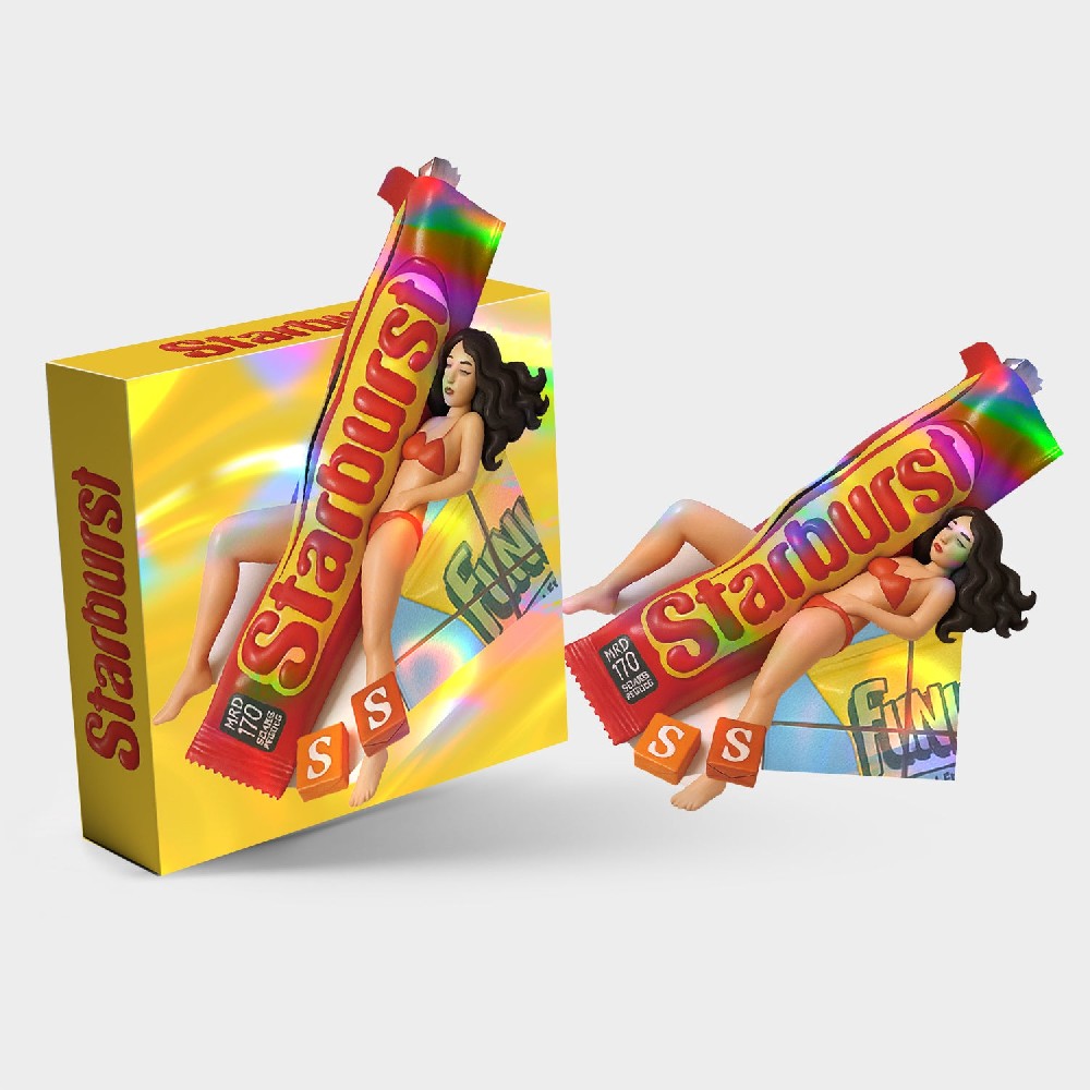 Starburst 3.5G Mylar Bag With Box Packaging 3.5 Mylar Bag