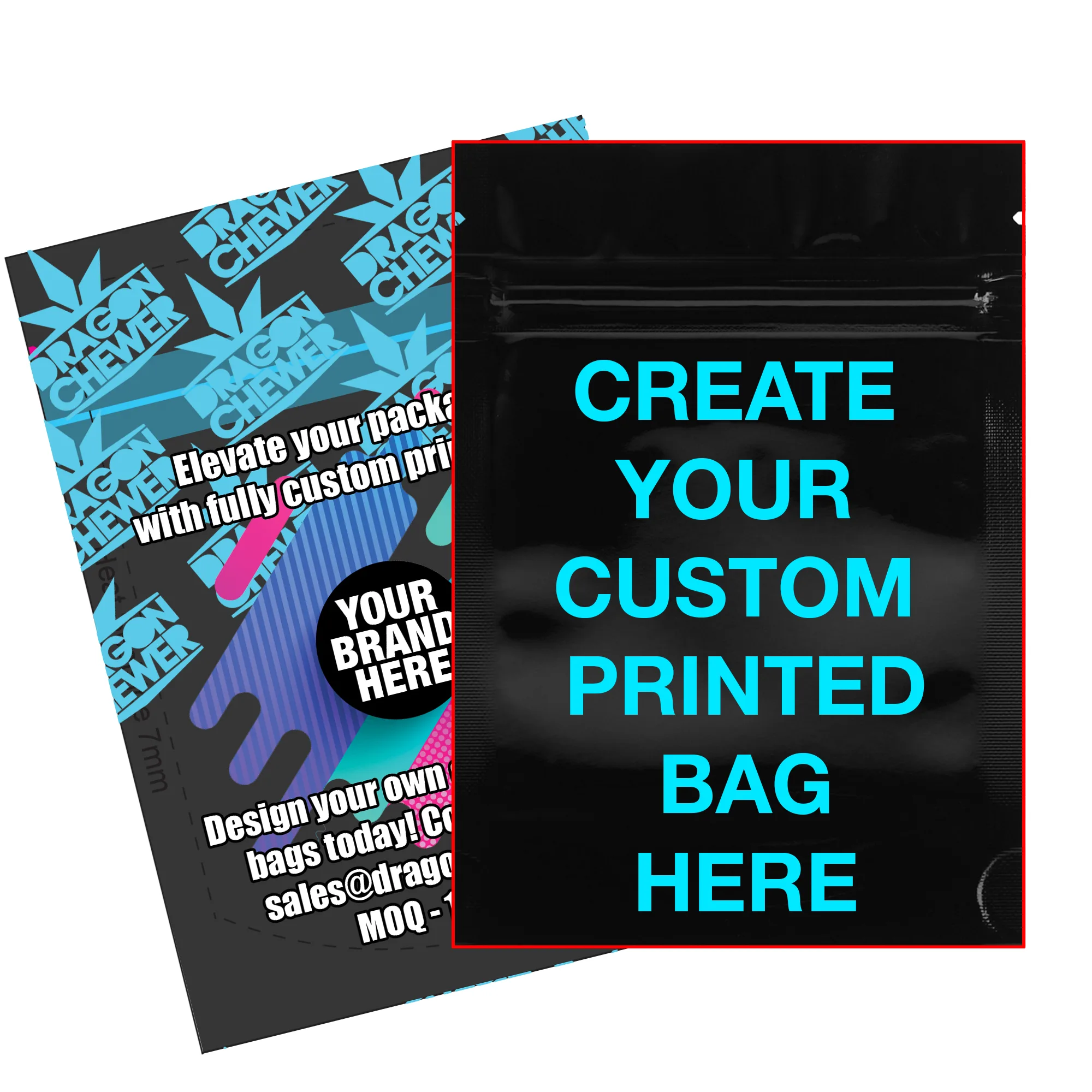 Custom Digital Direct Printed Mylar Smell Proof Bags Custom Digital Direct Printed Mylar Smell Proof Bags