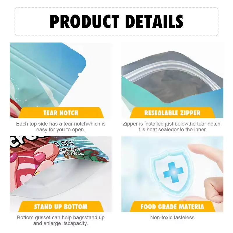 Die Cut Ziplock Special Shaped Plastic Childproof Die Cut Ziplock Special Shaped Plastic Childproof