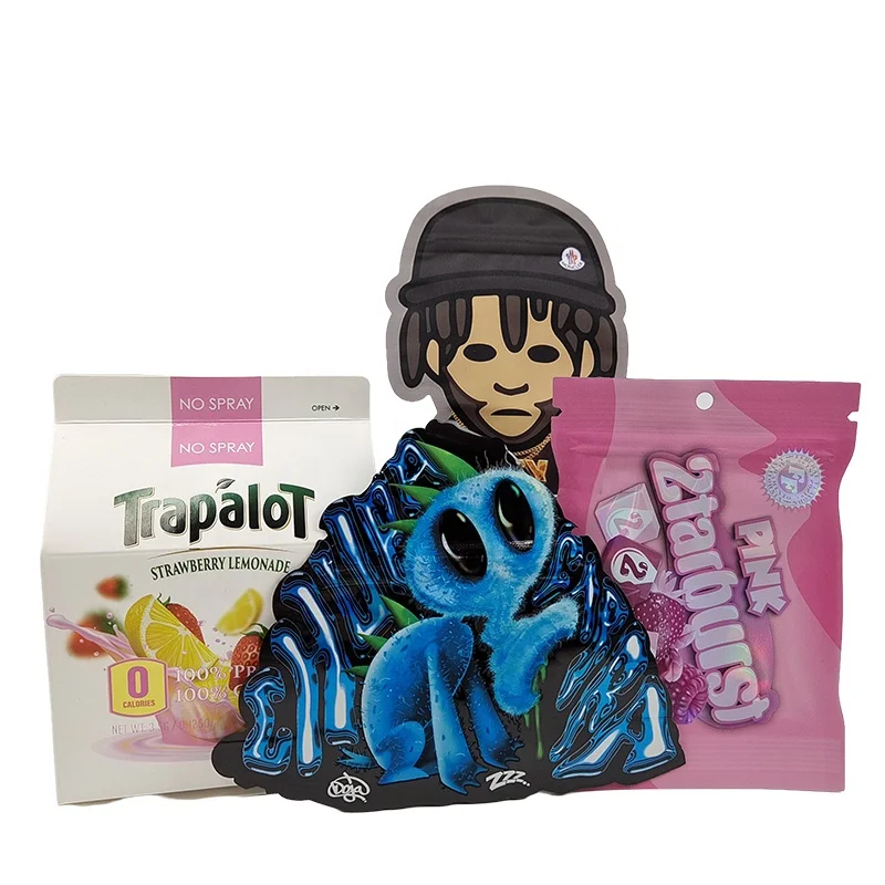 3.5g Mylar Bag With Box Custom Smell Proof Edible Die Cut 3.5g Mylar Bag With Box Custom Smell Proof Edible Die Cut