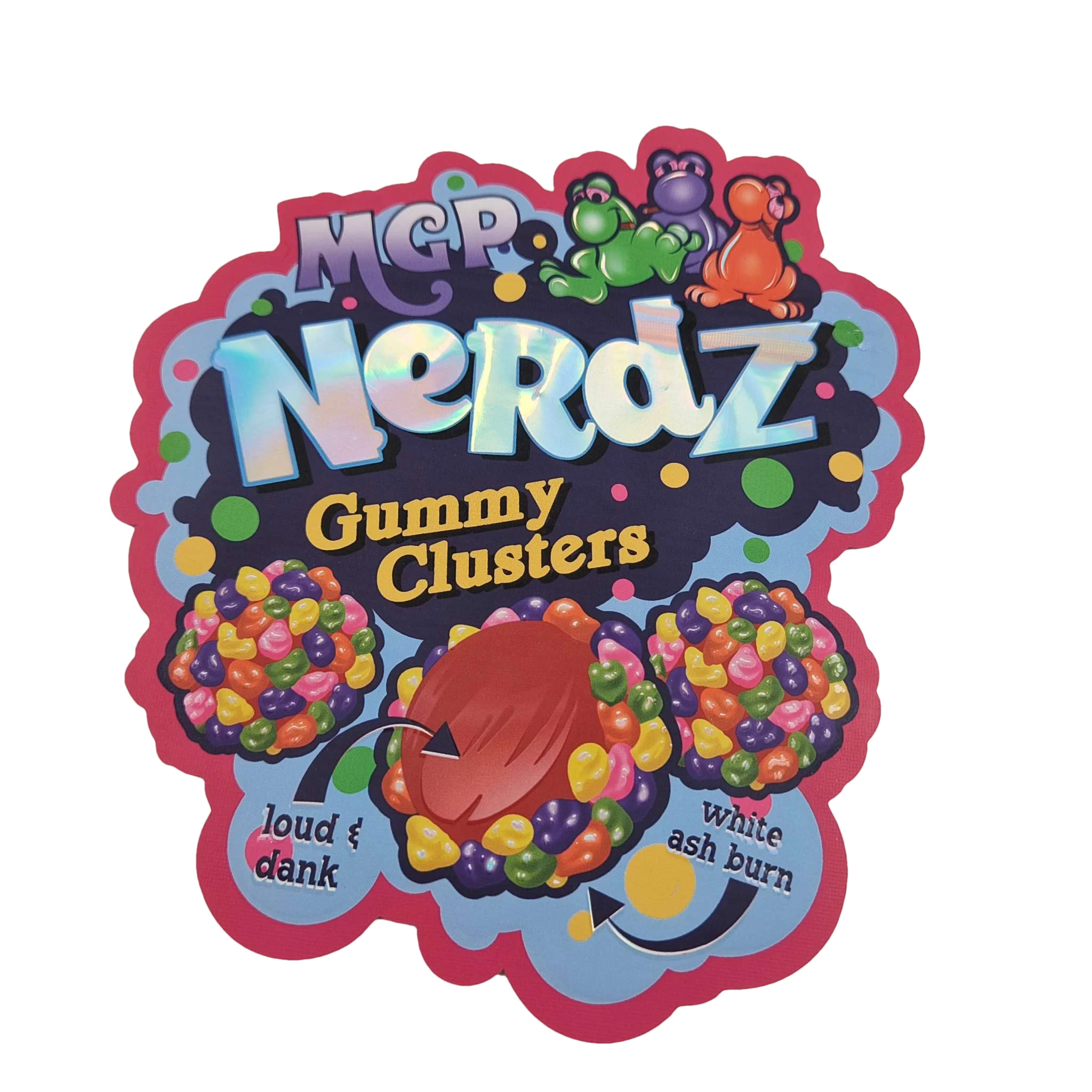Holographic Finish Die Cut Special Shape Resealable Zipper Holographic Finish Die Cut Special Shape Resealable Zipper