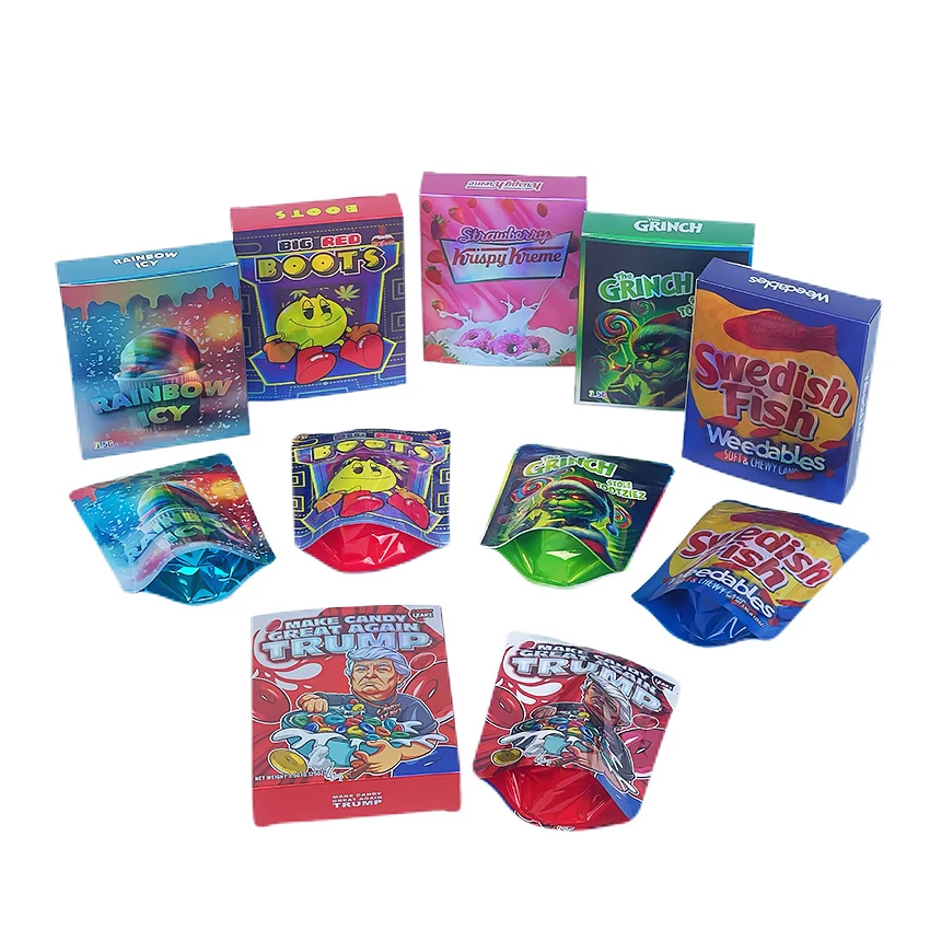 Mix Shaped Edible Packs Smell Proof 3.5 Die Cut Mylar bag Mix Shaped Edible Packs Smell Proof 3.5 Die Cut Mylar bag