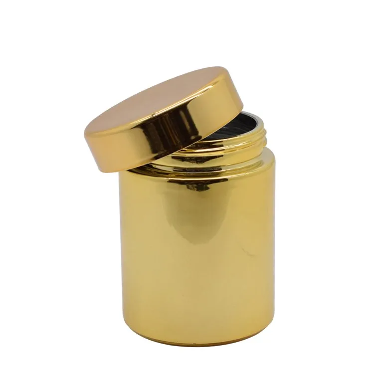 Gold glass jar Gold glass jar