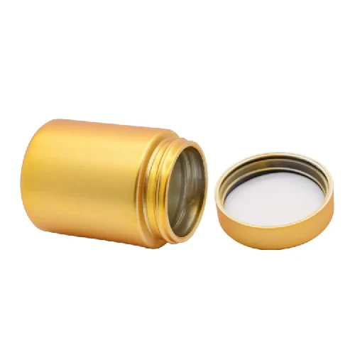 Gold glass jar Gold glass jar