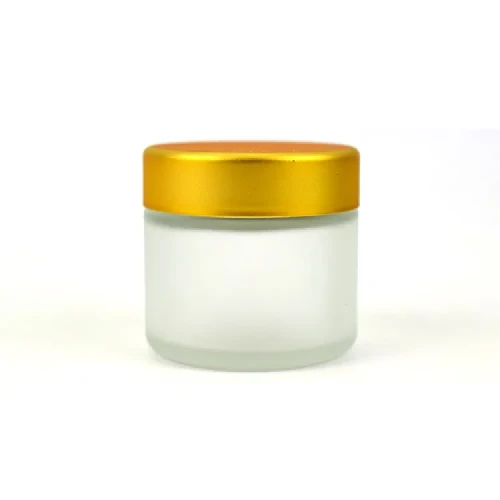 Gold lid jar Gold lid jar