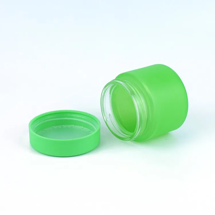 Green color child resistant glass jar Green color child resistant glass jar