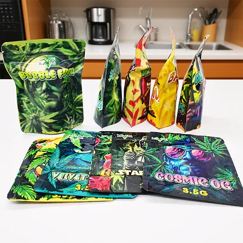 Custom Gravure Printed Resealable Mini 3.5g Rectangle Custom Gravure Printed Resealable Mini 3.5g Rectangle