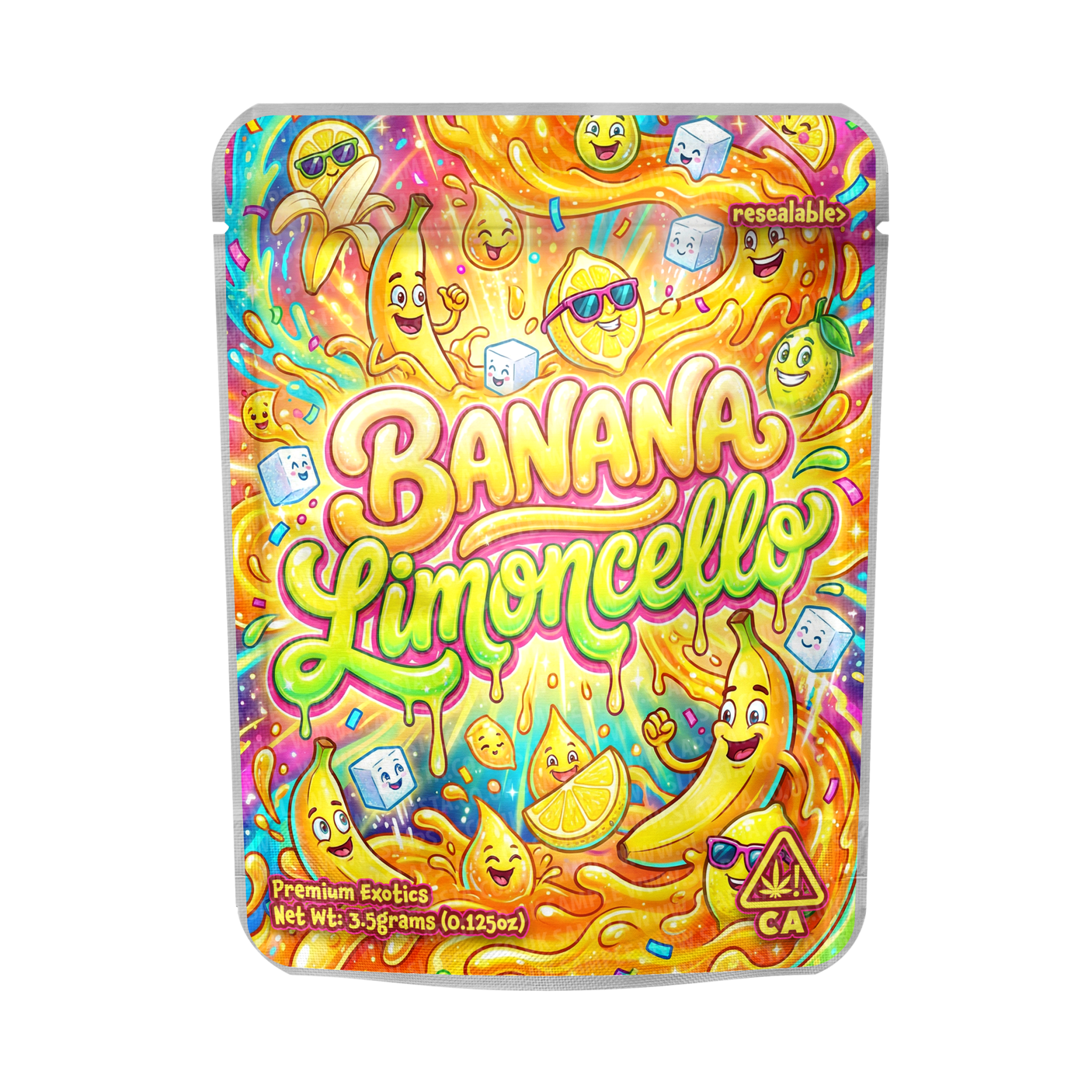 Banana Limoncello Mylar Sticker Packs Banana Limoncello Mylar Sticker Packs