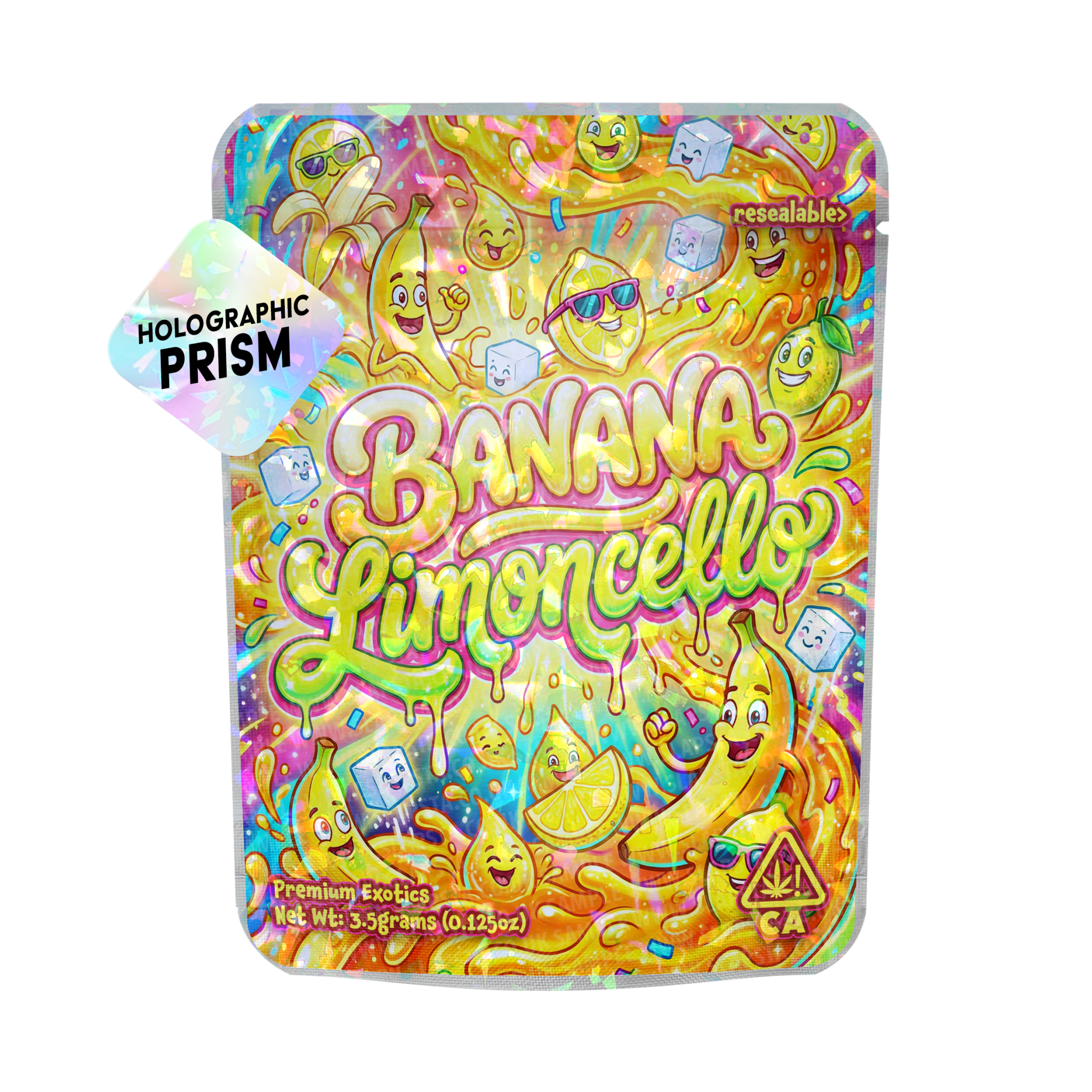 Banana Limoncello Mylar Sticker Packs Banana Limoncello Mylar Sticker Packs