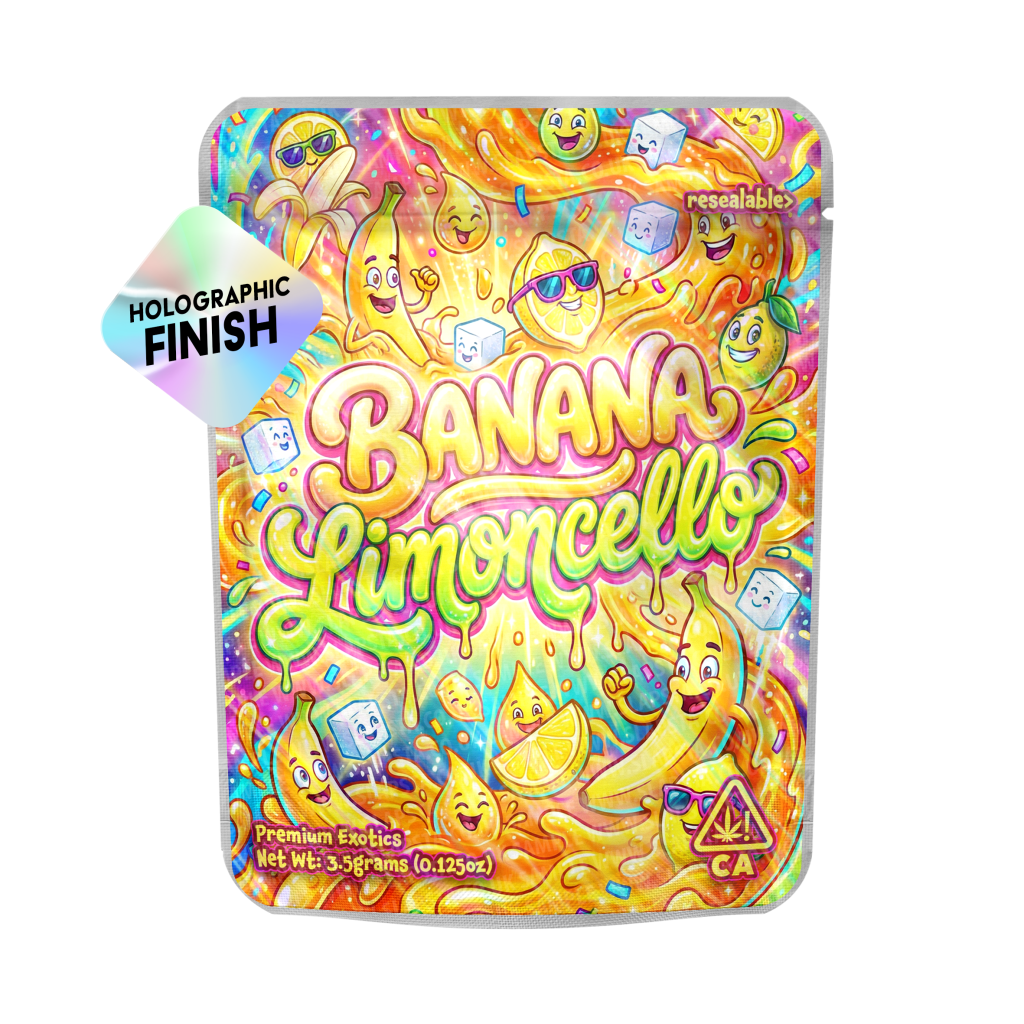 Banana Limoncello Mylar Sticker Packs Banana Limoncello Mylar Sticker Packs