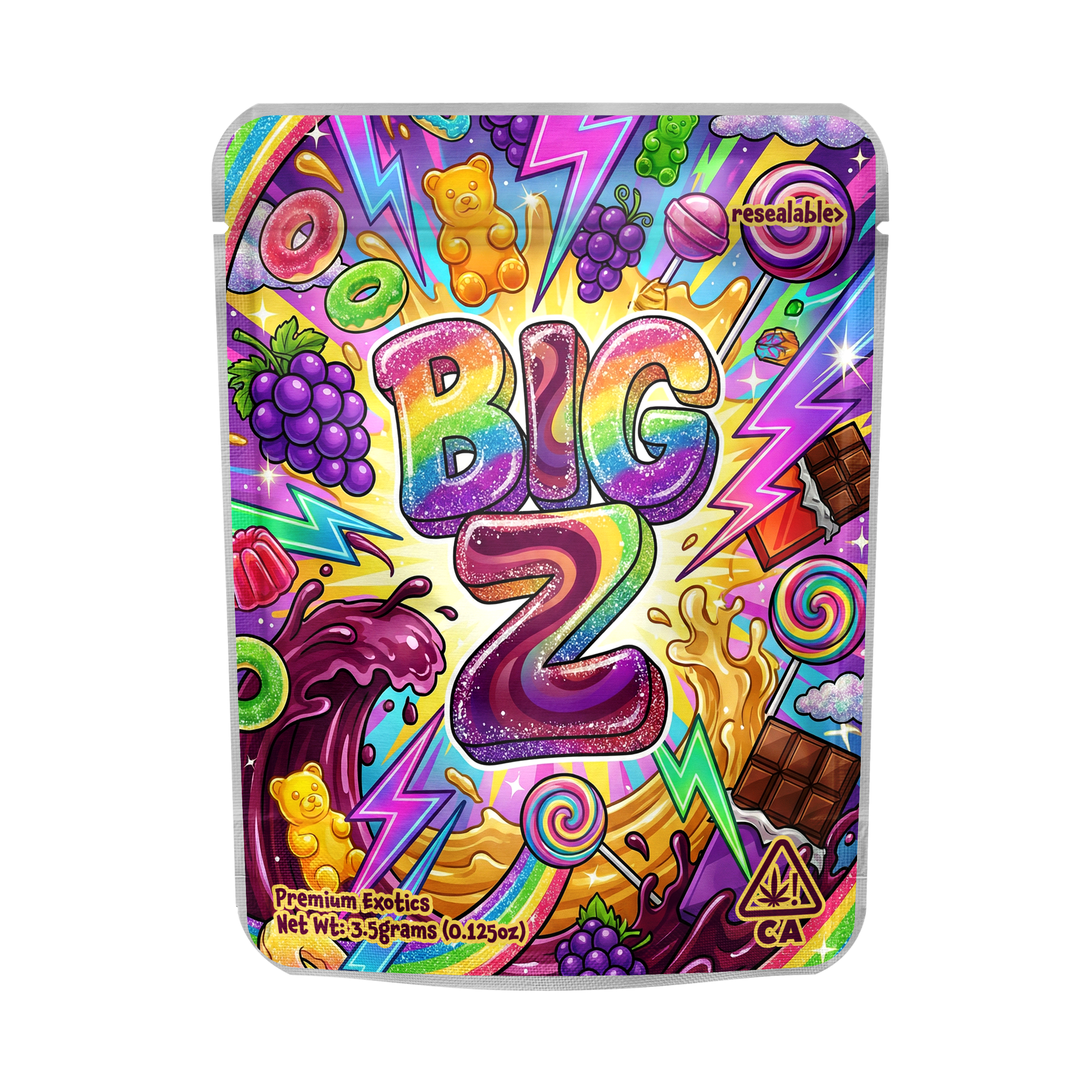 Big Z Mylar Pouches Pre-Labeled Big Z Mylar Pouches Pre-Labeled
