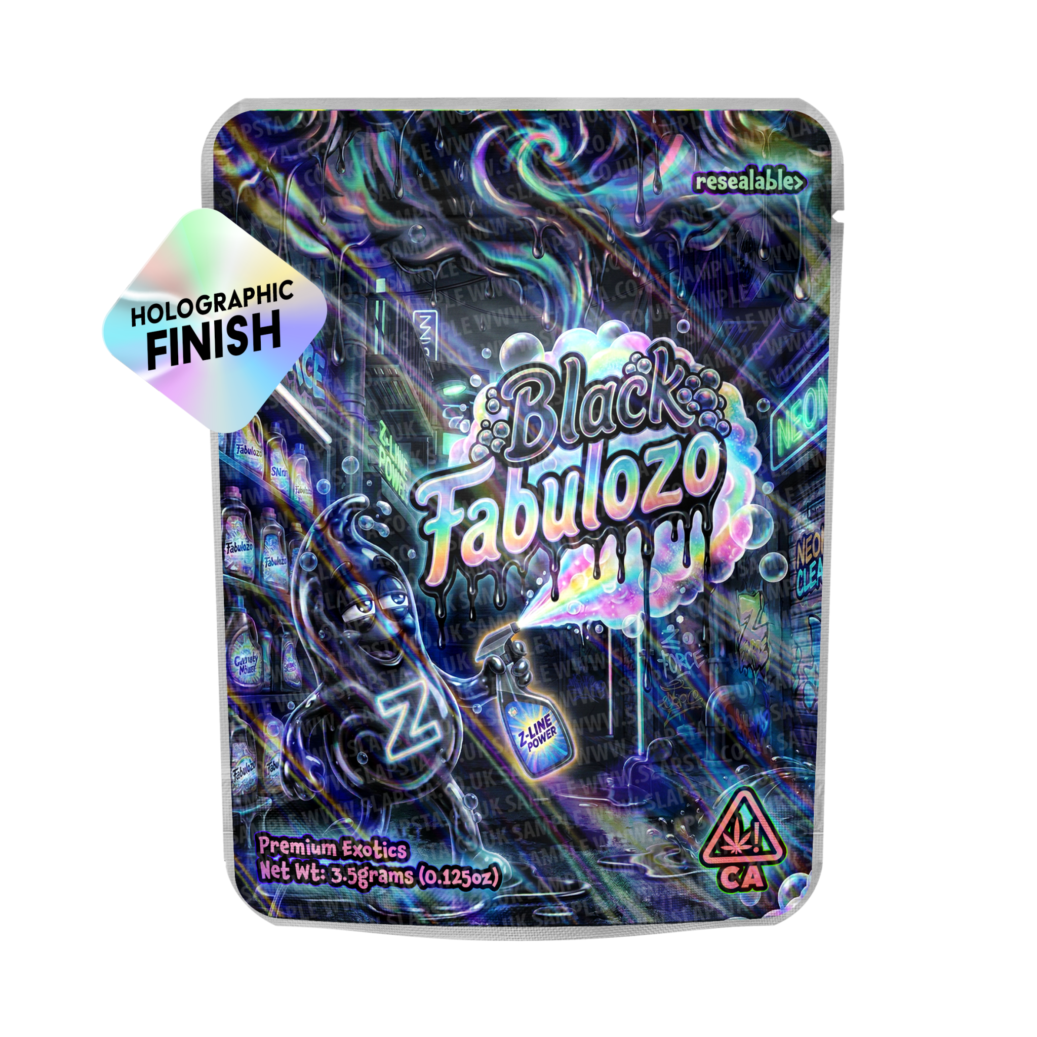 Black Fabulozo Mylar Sticker Packs Black Fabulozo Mylar Sticker Packs