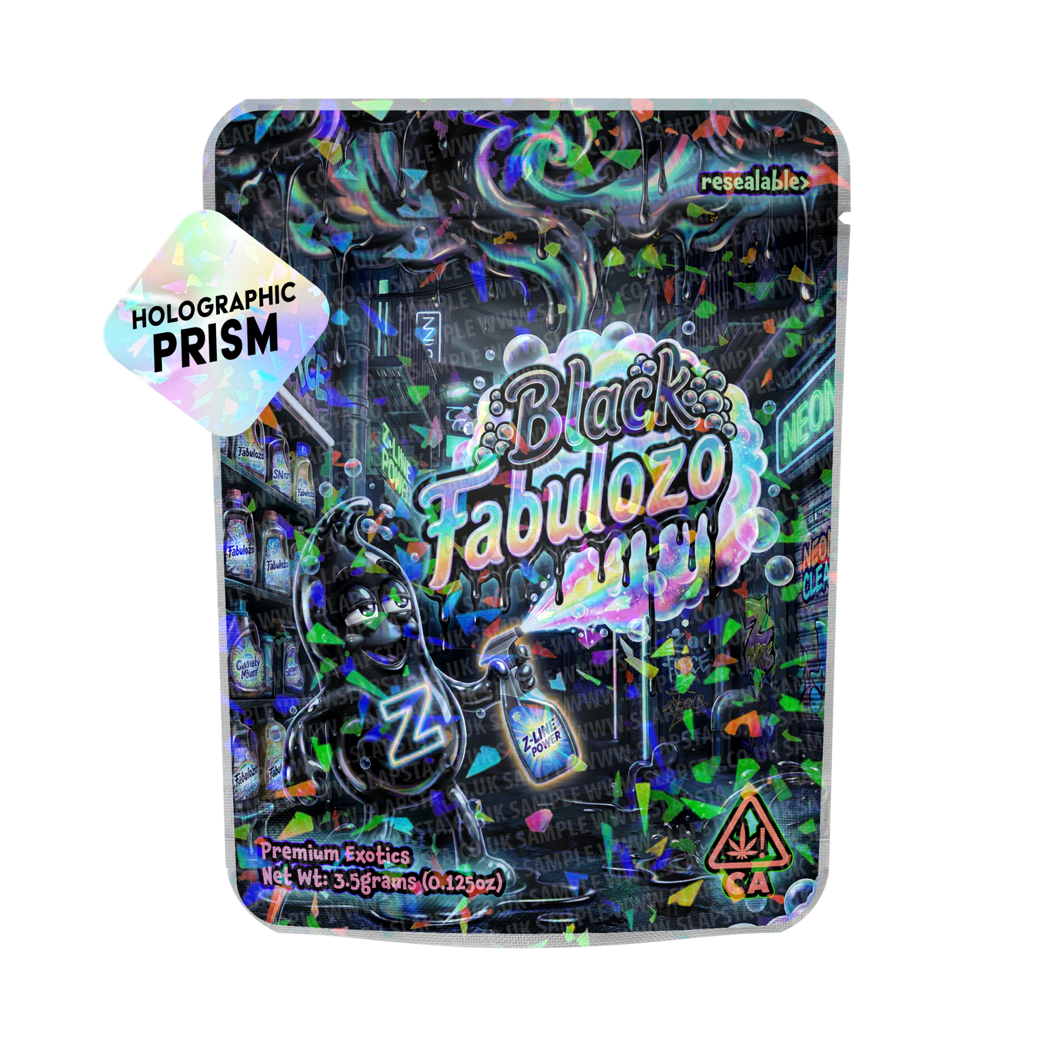 Black Fabulozo Mylar Sticker Packs Black Fabulozo Mylar Sticker Packs