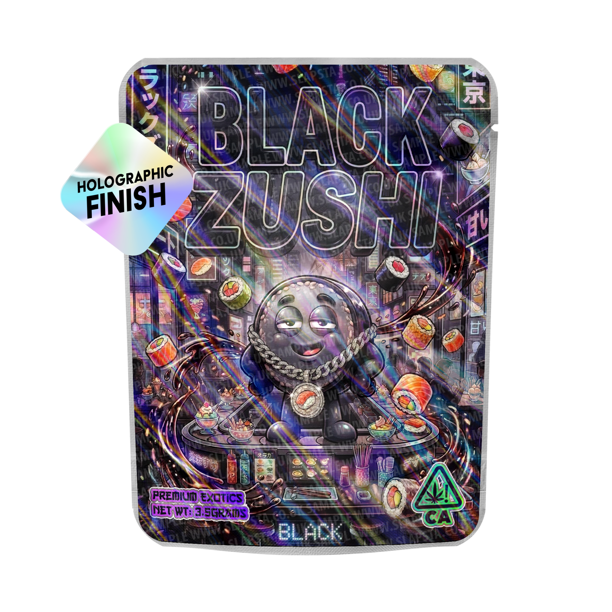 Black Zushi Mylar Sticker Packs Black Zushi Mylar Sticker Packs