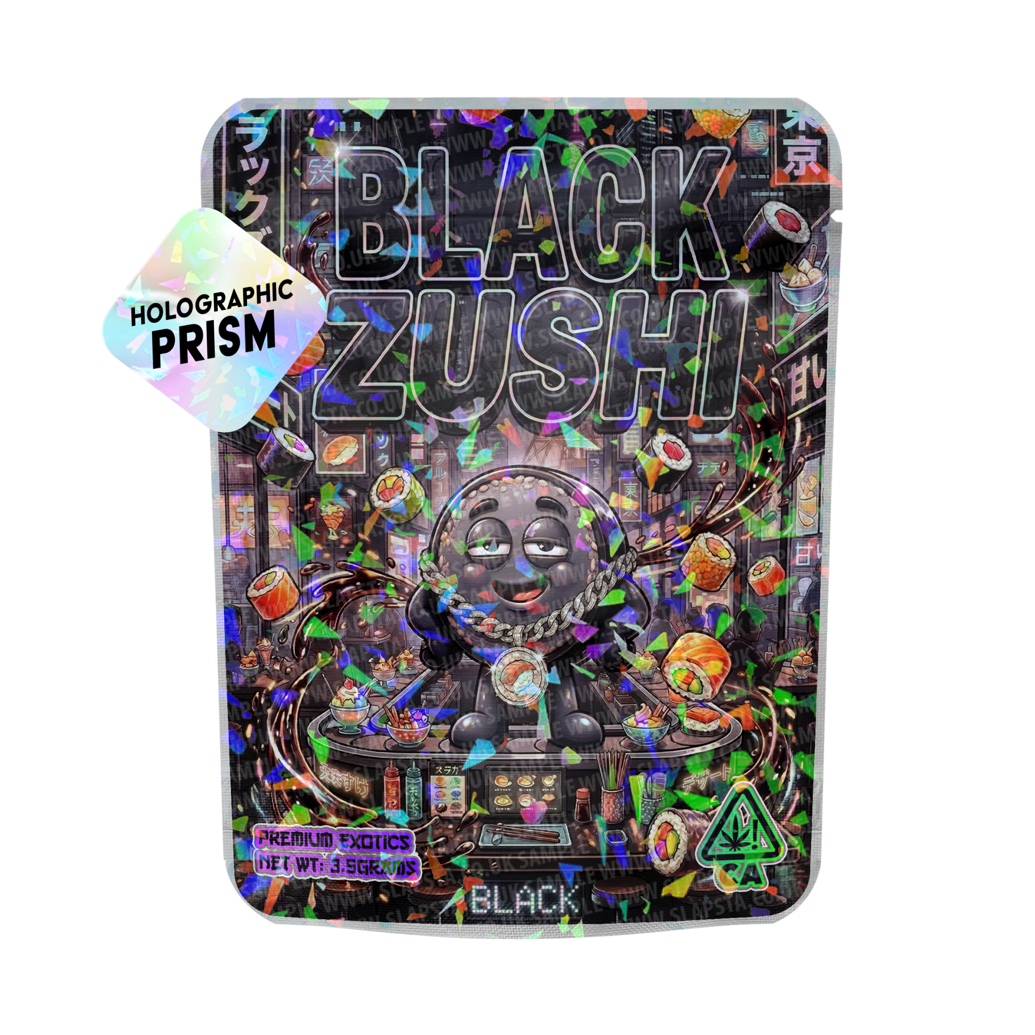 Black Zushi Mylar Sticker Packs Black Zushi Mylar Sticker Packs