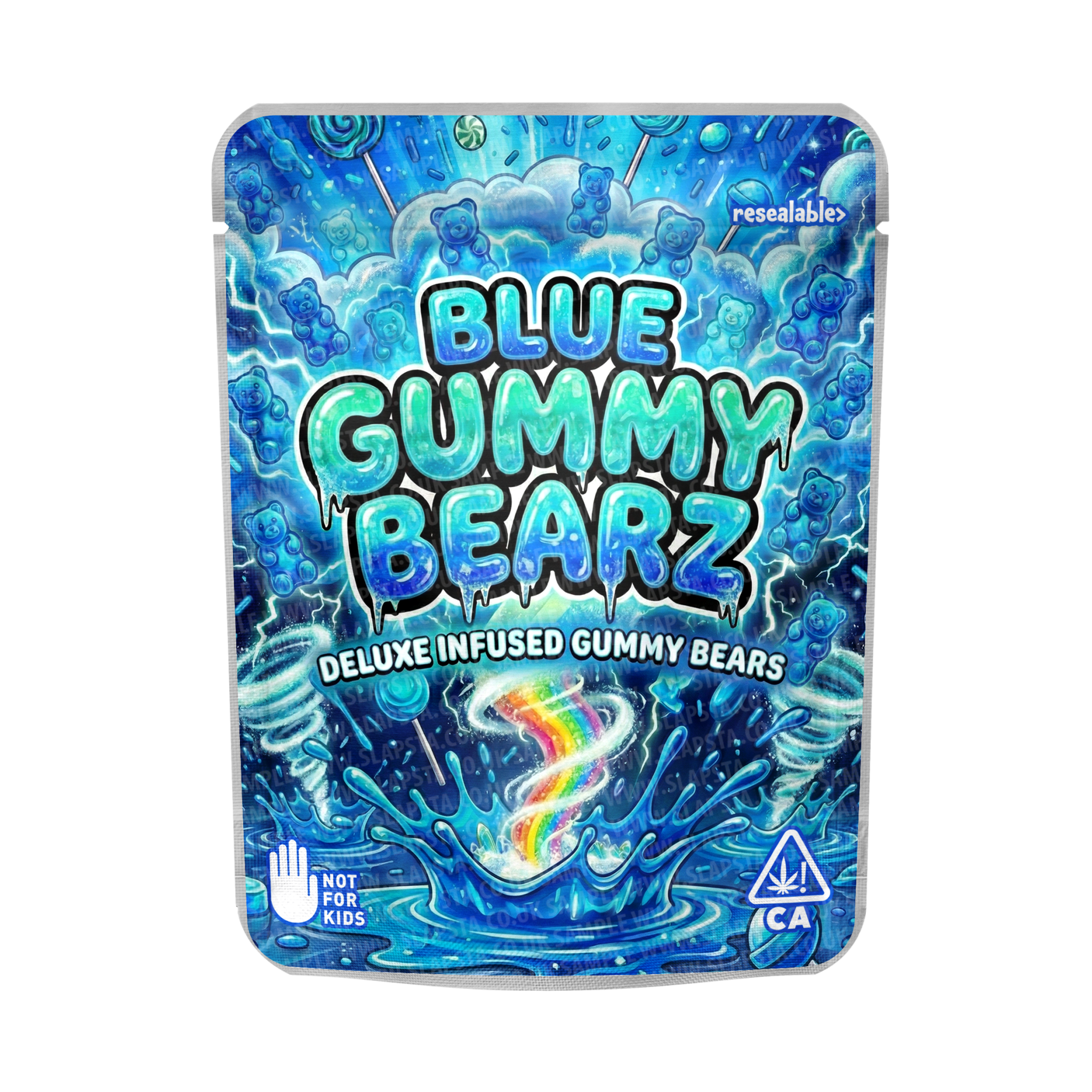 Blue Gummy Bearz Mylar Sticker Packs Blue Gummy Bearz Mylar Sticker Packs
