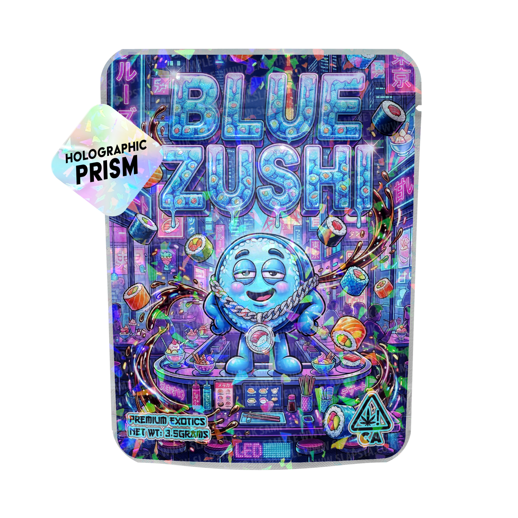 Blue Zushi Mylar Sticker Packs Blue Zushi Mylar Sticker Packs