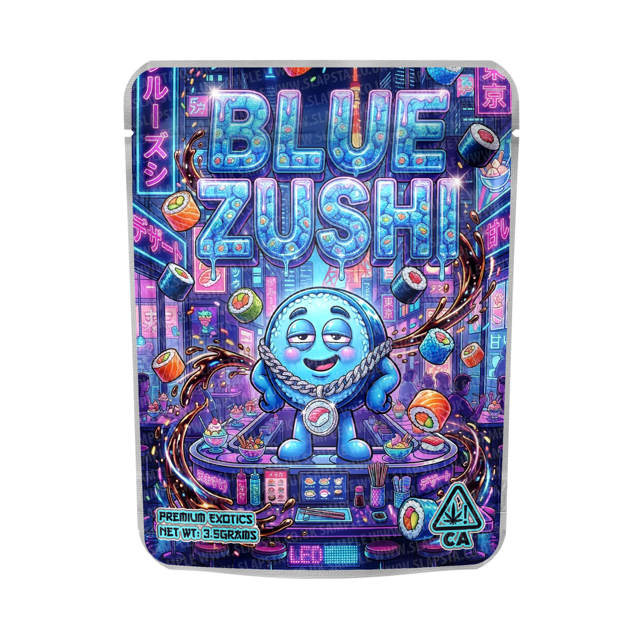 Blue Zushi Mylar Sticker Packs Blue Zushi Mylar Sticker Packs
