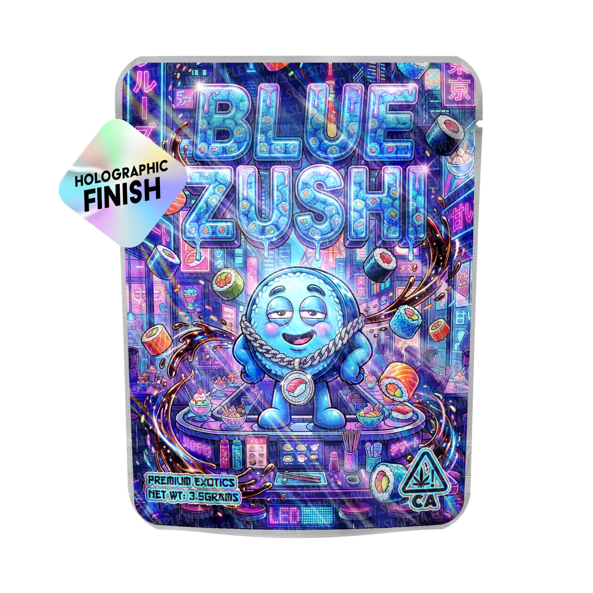 Blue Zushi Mylar Sticker Packs Blue Zushi Mylar Sticker Packs