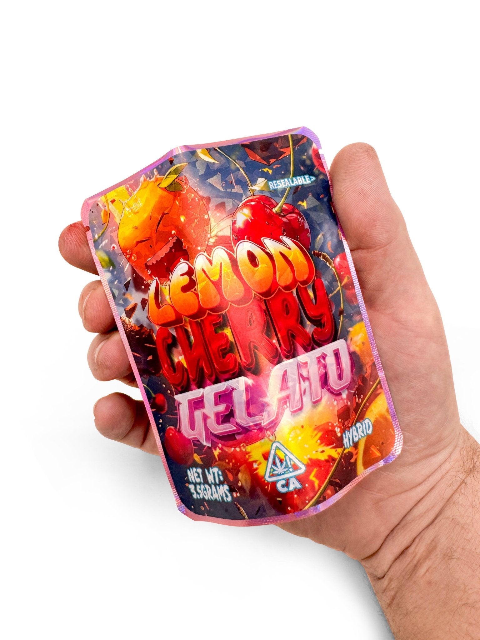 Custom Round Edge 3.5g (1/8 Ounce) Mylar Sticker Bags Custom Round Edge 3.5g (1/8 Ounce) Mylar Sticker Bags