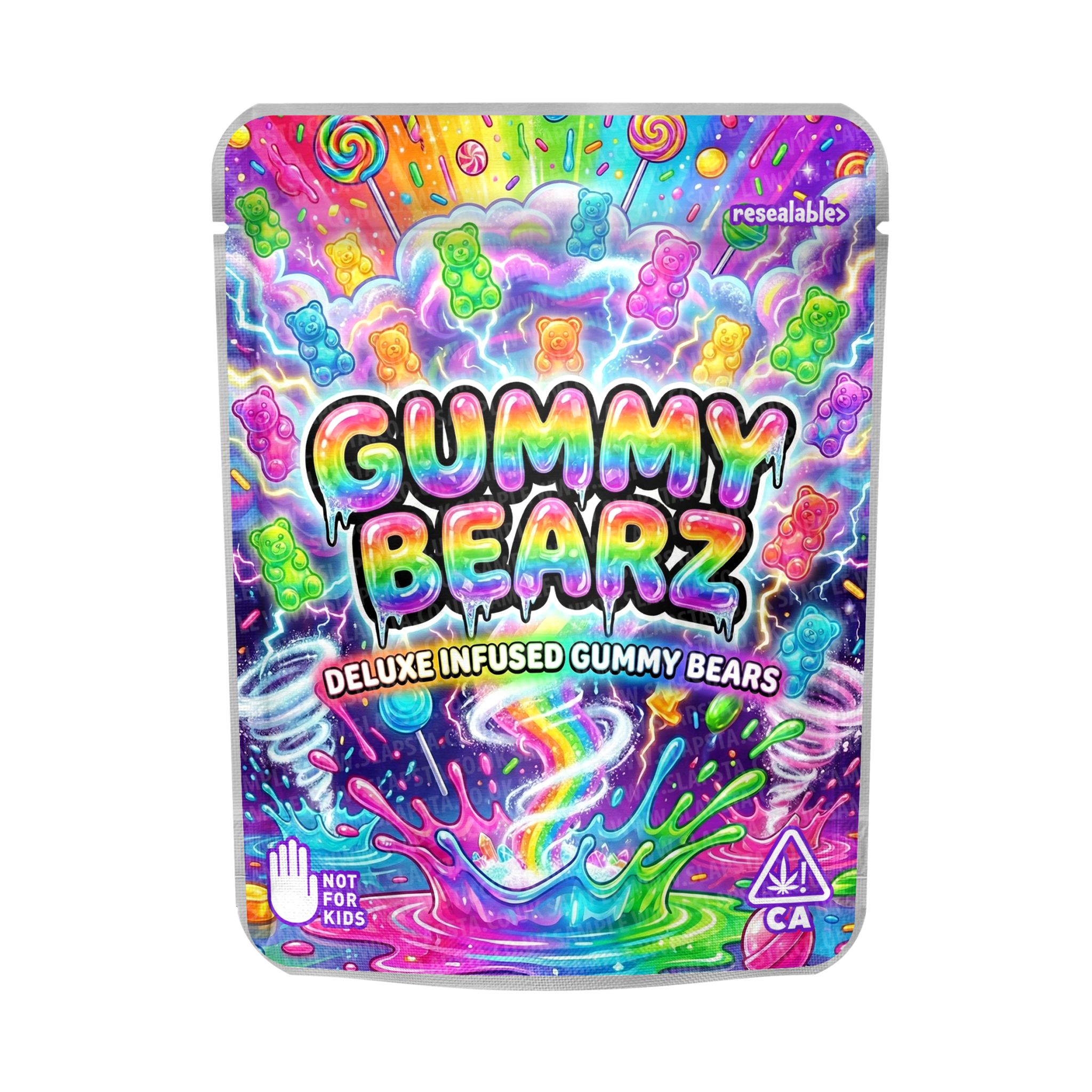 Gummy Bearz Mylar Sticker Packs Gummy Bearz Mylar Sticker Packs