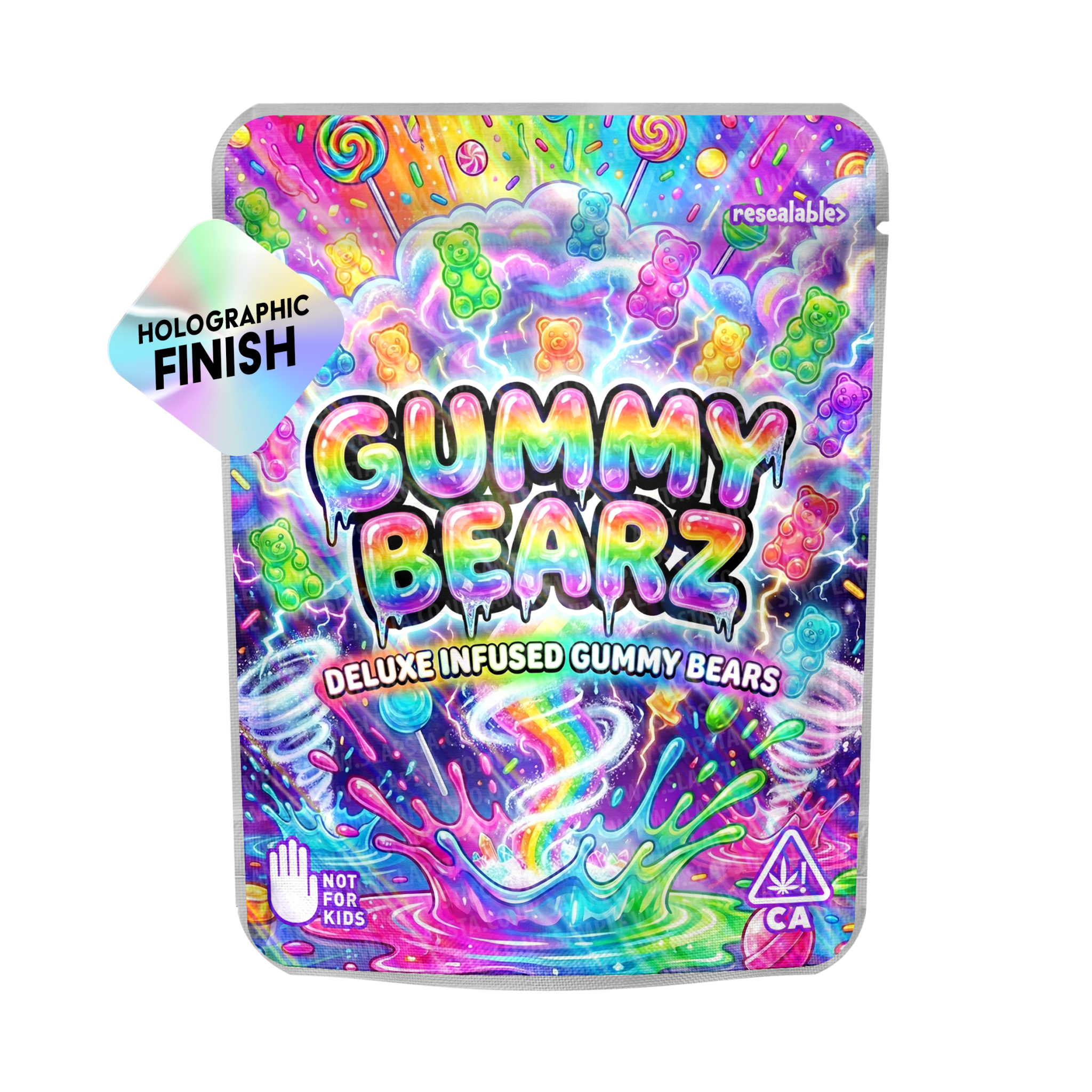 Gummy Bearz Mylar Sticker Packs Gummy Bearz Mylar Sticker Packs