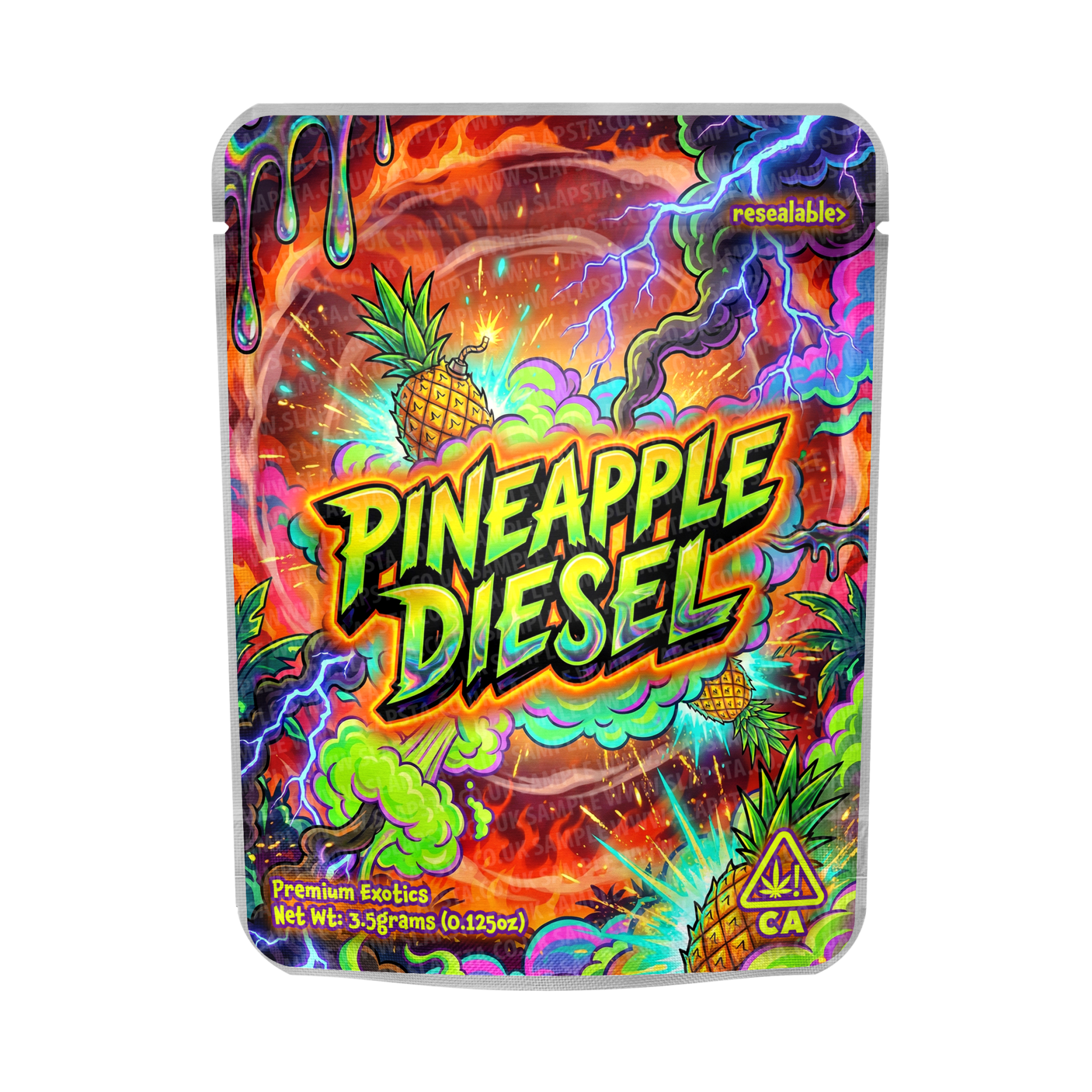 Pineapple Diesel Mylar Sticker Packs Pineapple Diesel Mylar Sticker Packs