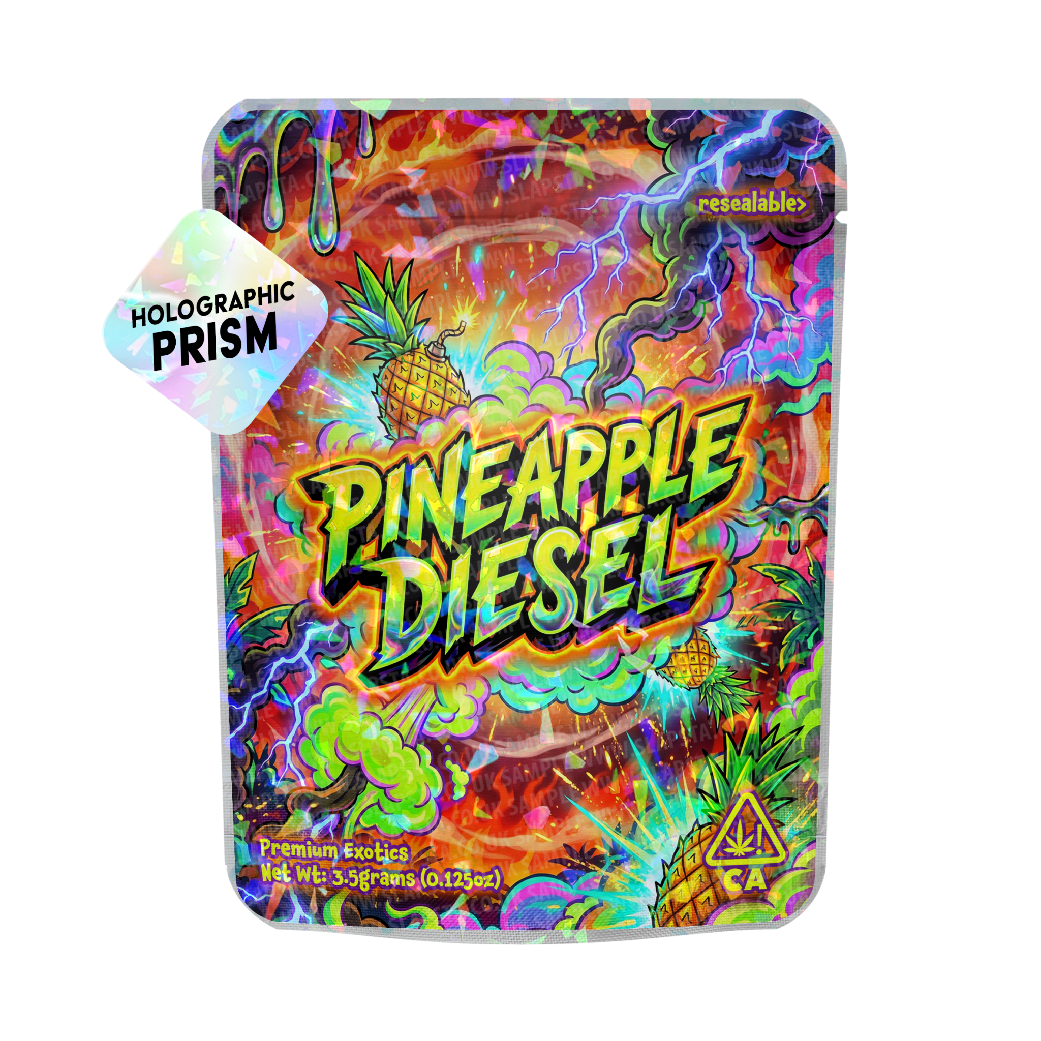 Pineapple Diesel Mylar Sticker Packs Pineapple Diesel Mylar Sticker Packs