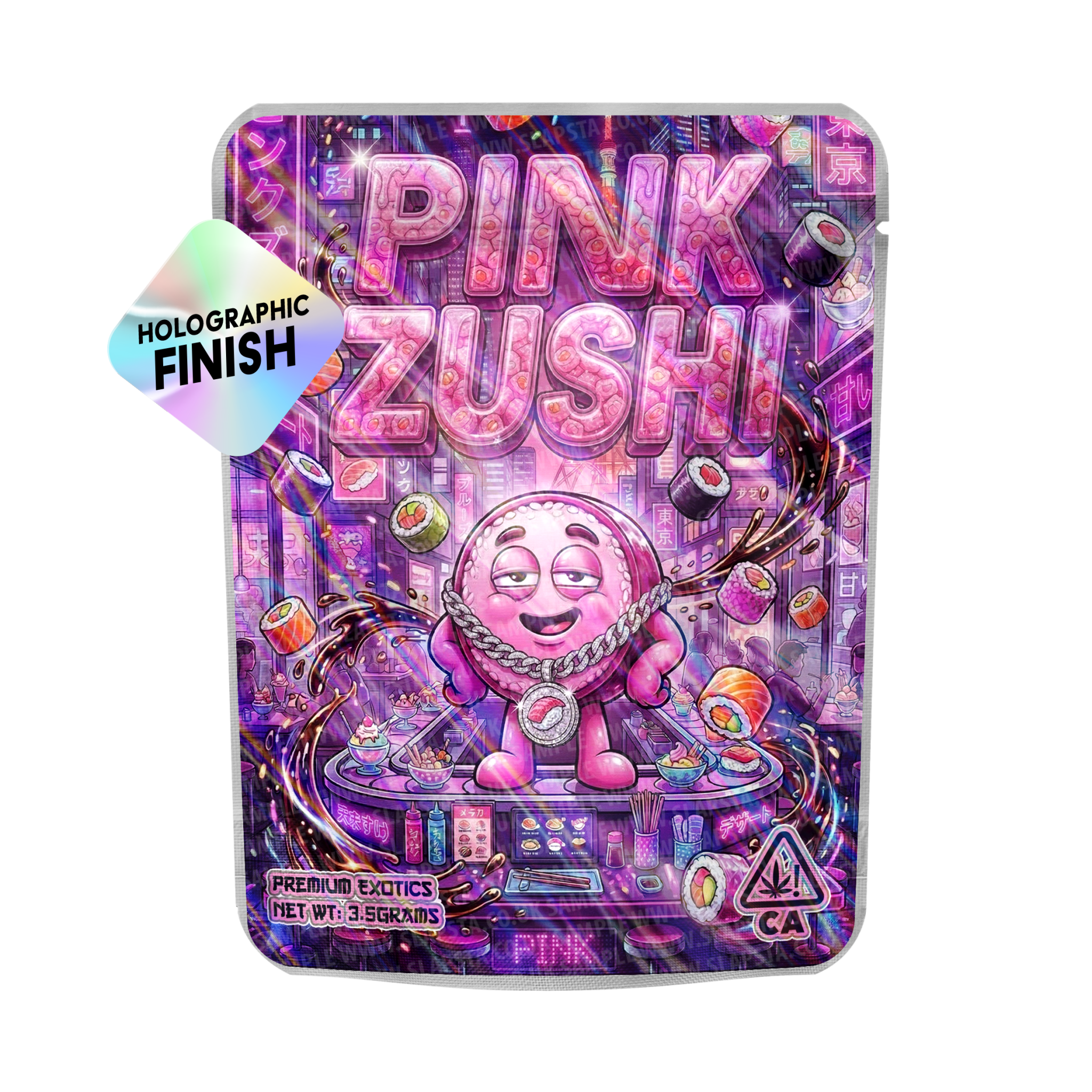 Pink Zushi Mylar Sticker Packs Pink Zushi Mylar Sticker Packs