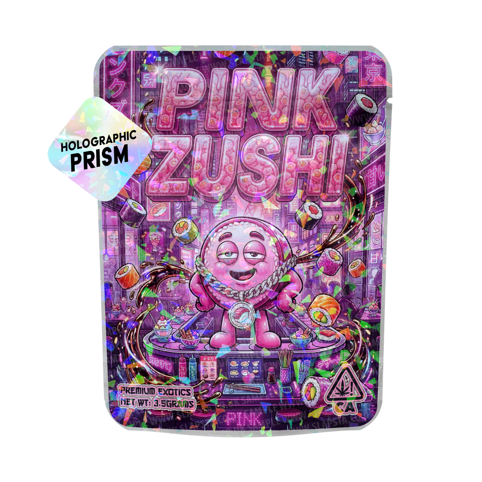Pink Zushi Mylar Sticker Packs Pink Zushi Mylar Sticker Packs