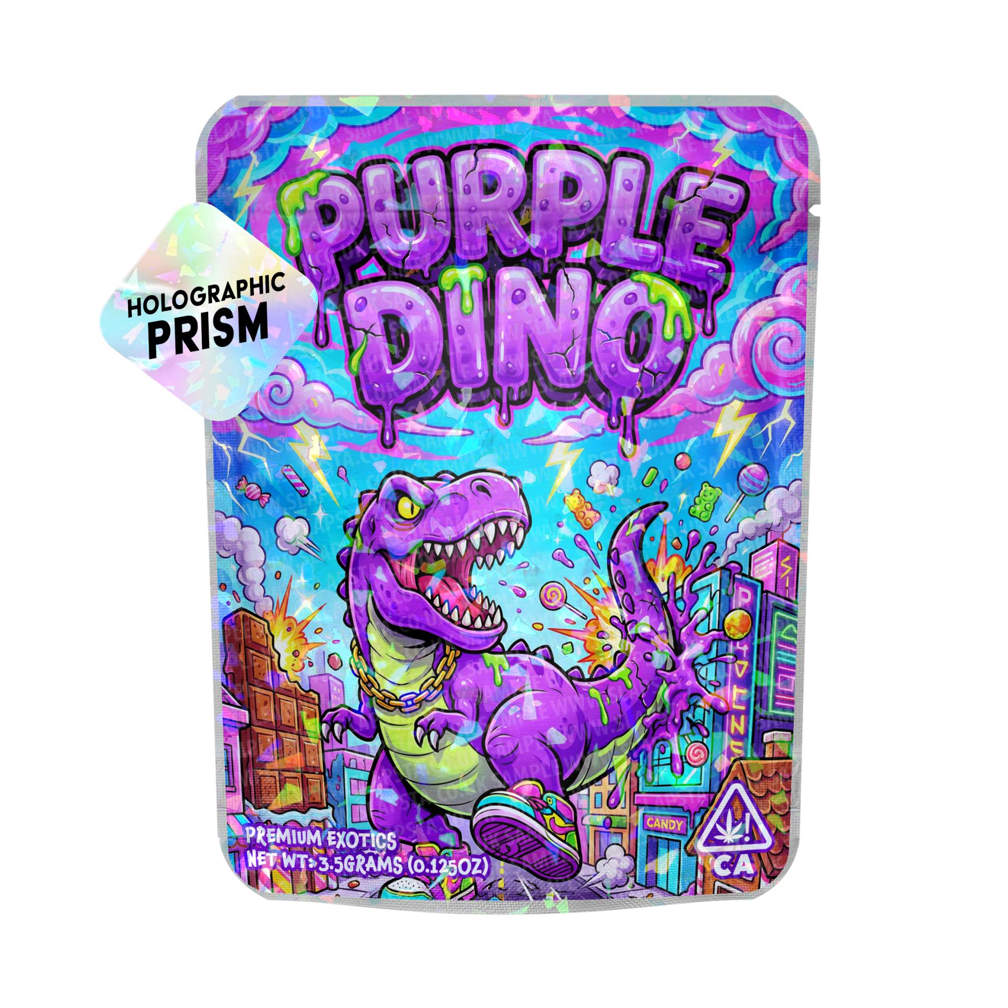 Purple Dino Mylar Sticker Packs Purple Dino Mylar Sticker Packs