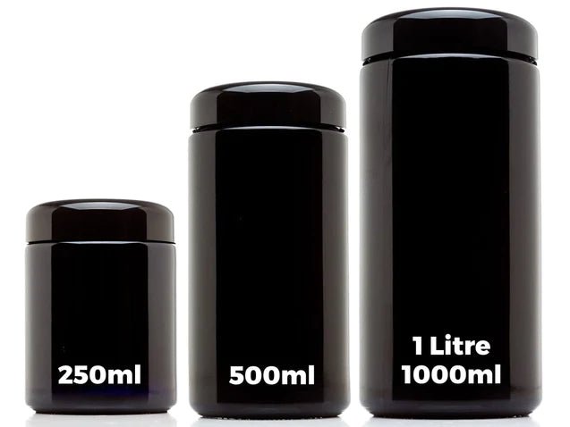 UV Miron Glass Jars 100ml (7 grams) UV Miron Glass Jars 100ml (7 grams)