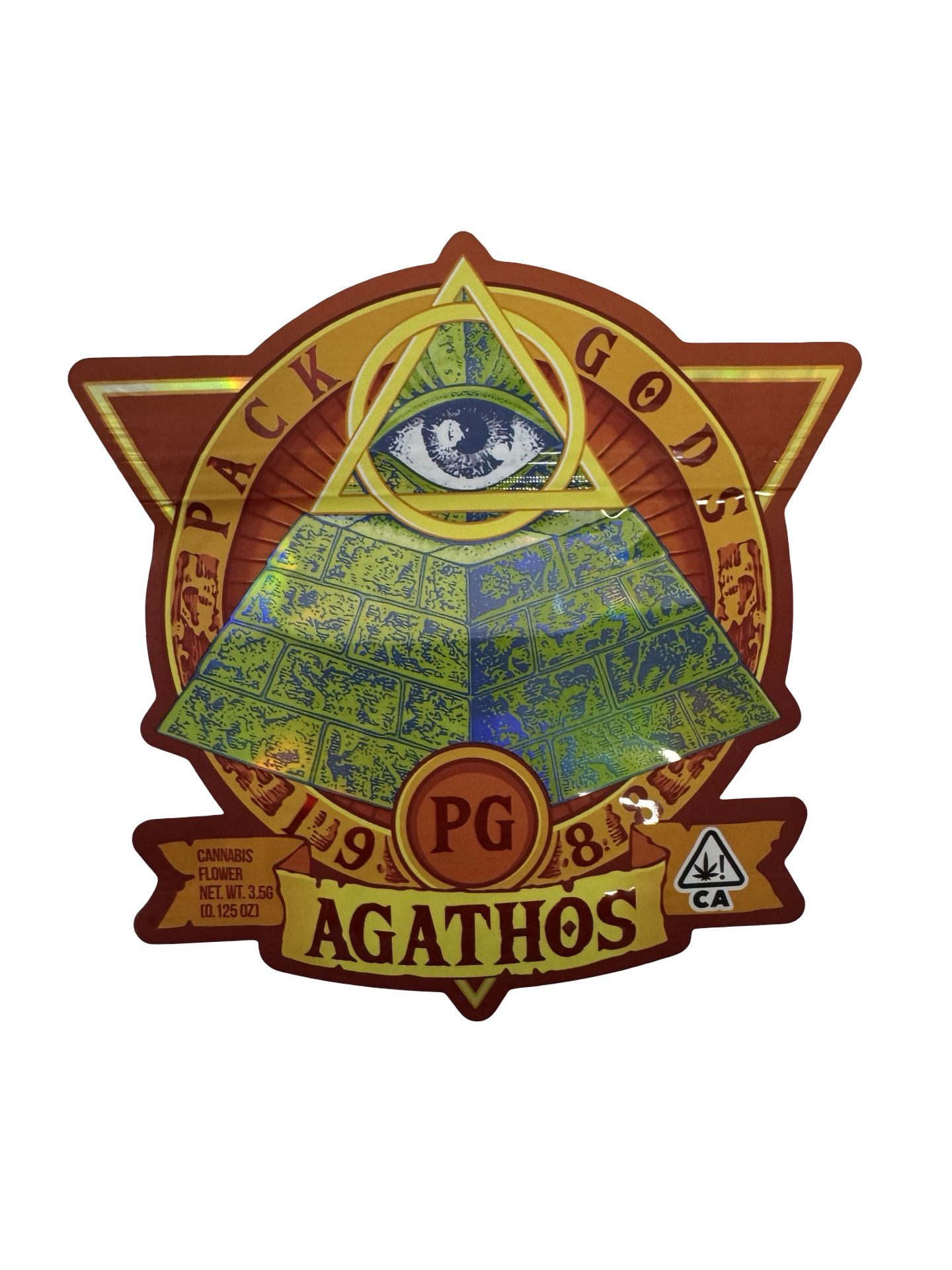 Agathos 3.5g Mylar Bags Pack Gods Agathos 3.5g Mylar Bags Pack Gods