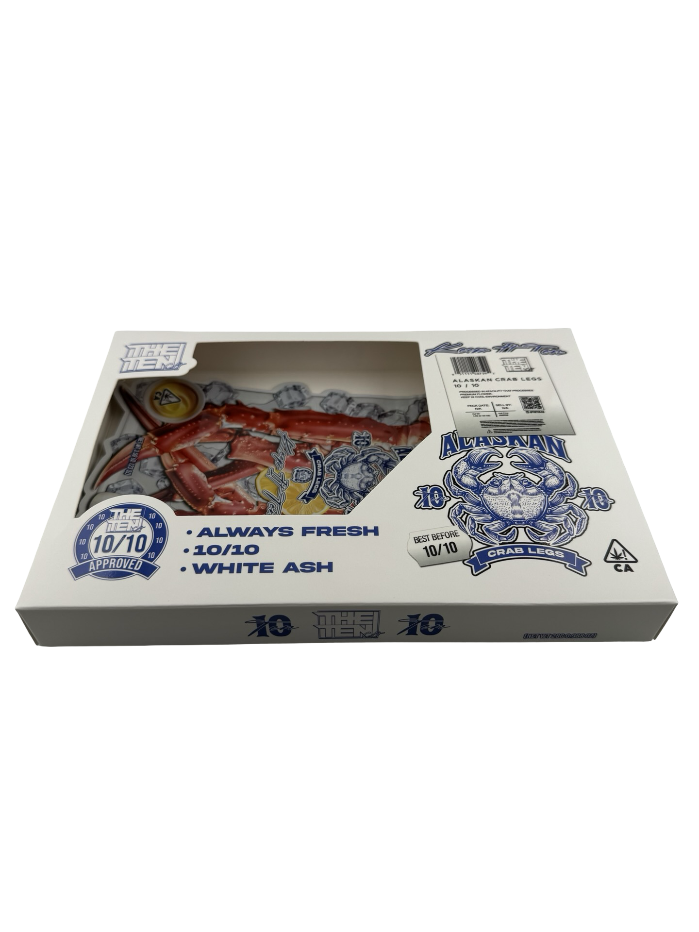 Alaskan Crab Legs 3.5g Mylar Bags & Boxes The Ten Co (25 Alaskan Crab Legs 3.5g Mylar Bags & Boxes The Ten Co (25