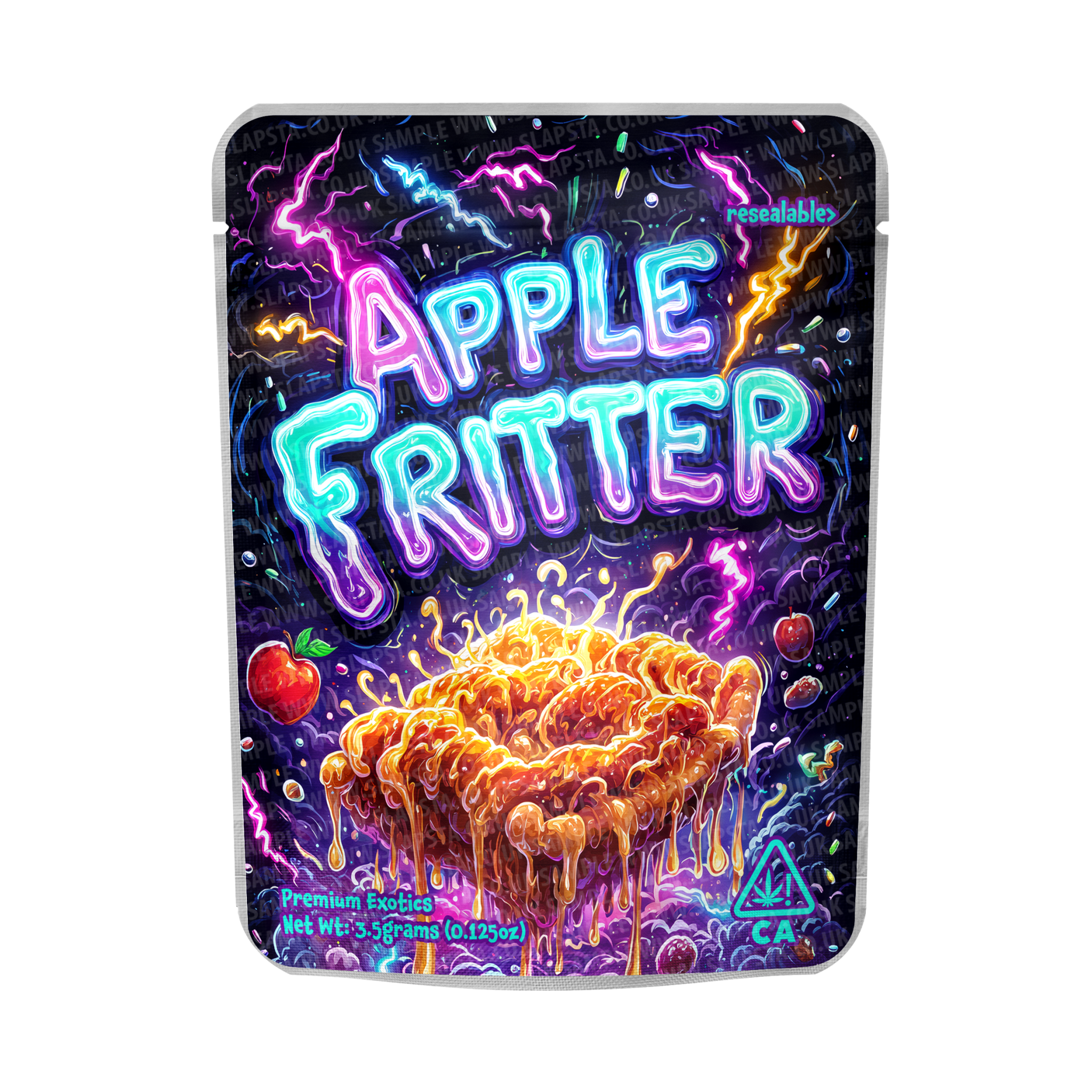 Apple Fritters Mylar Pouches Pre-Labeled Apple Fritters Mylar Pouches Pre-Labeled