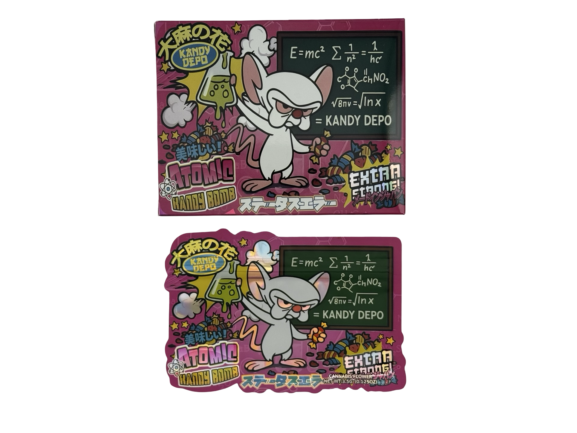 Atomic Kandy Bomb 3.5g Mylar Bags & Boxes Kandy Depo