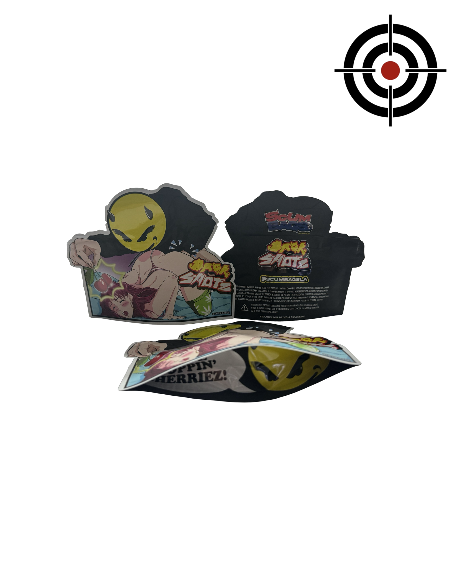 Back Shotz Mylar Bags 3.5g Scum Bags Back Shotz Mylar Bags 3.5g Scum Bags