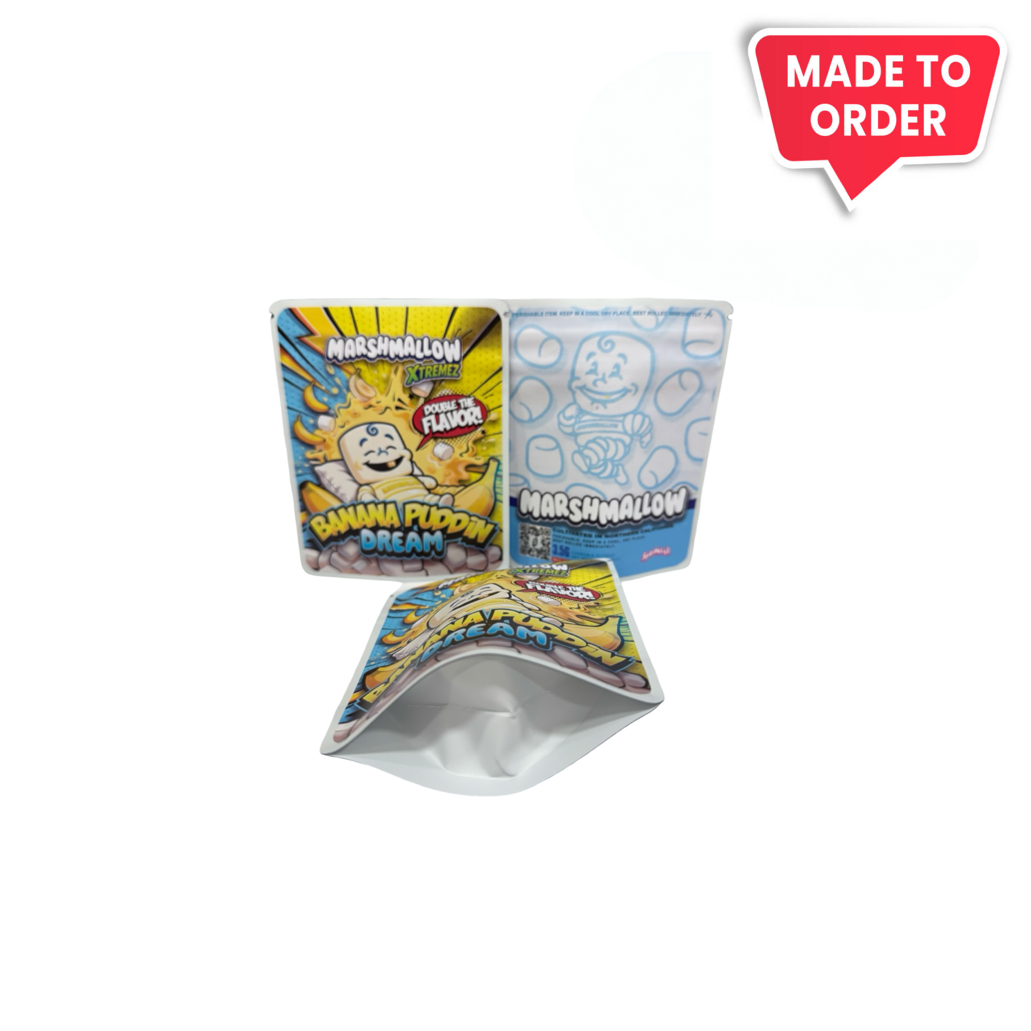 Banana Puddin Dream Xtremez Marshmallow 3.5g Mylar Bags