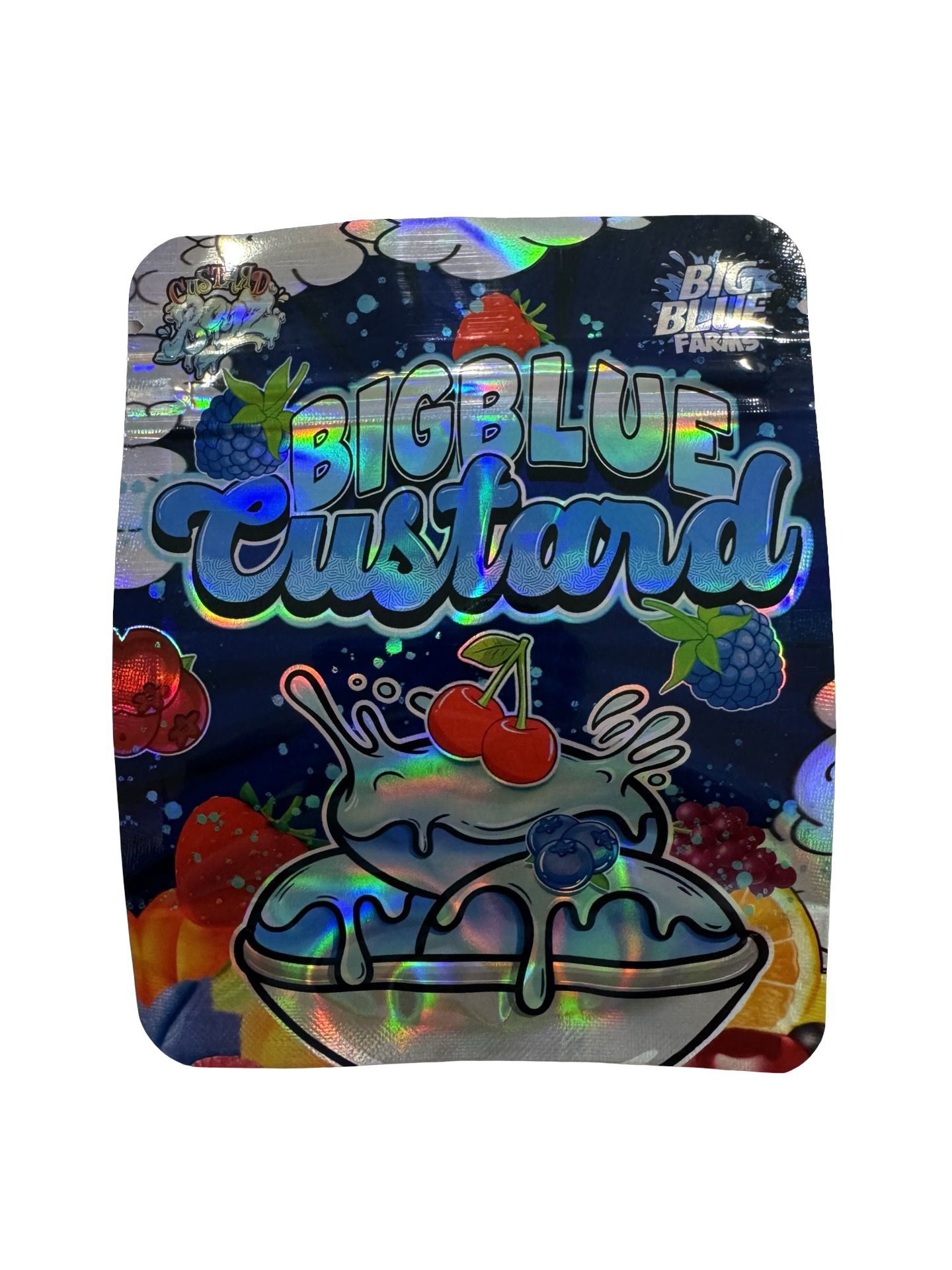 Big Blue Custard Mylar Bags 3.5g Big Blue Farms Big Blue Custard Mylar Bags 3.5g Big Blue Farms