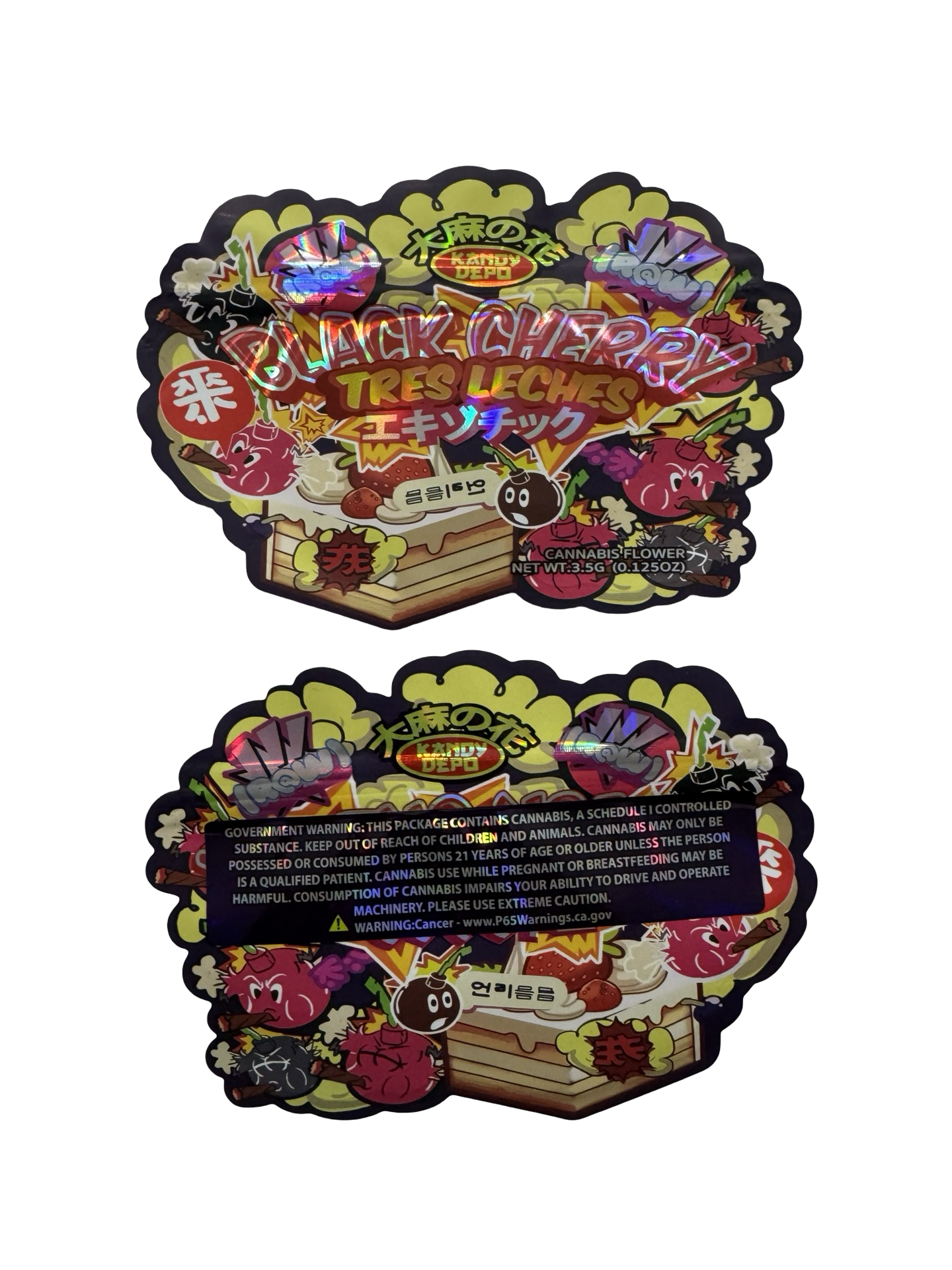 Black Cherry Tres Leches Mylar Bags 3.5g Kandy Depo Black Cherry Tres Leches Mylar Bags 3.5g Kandy Depo