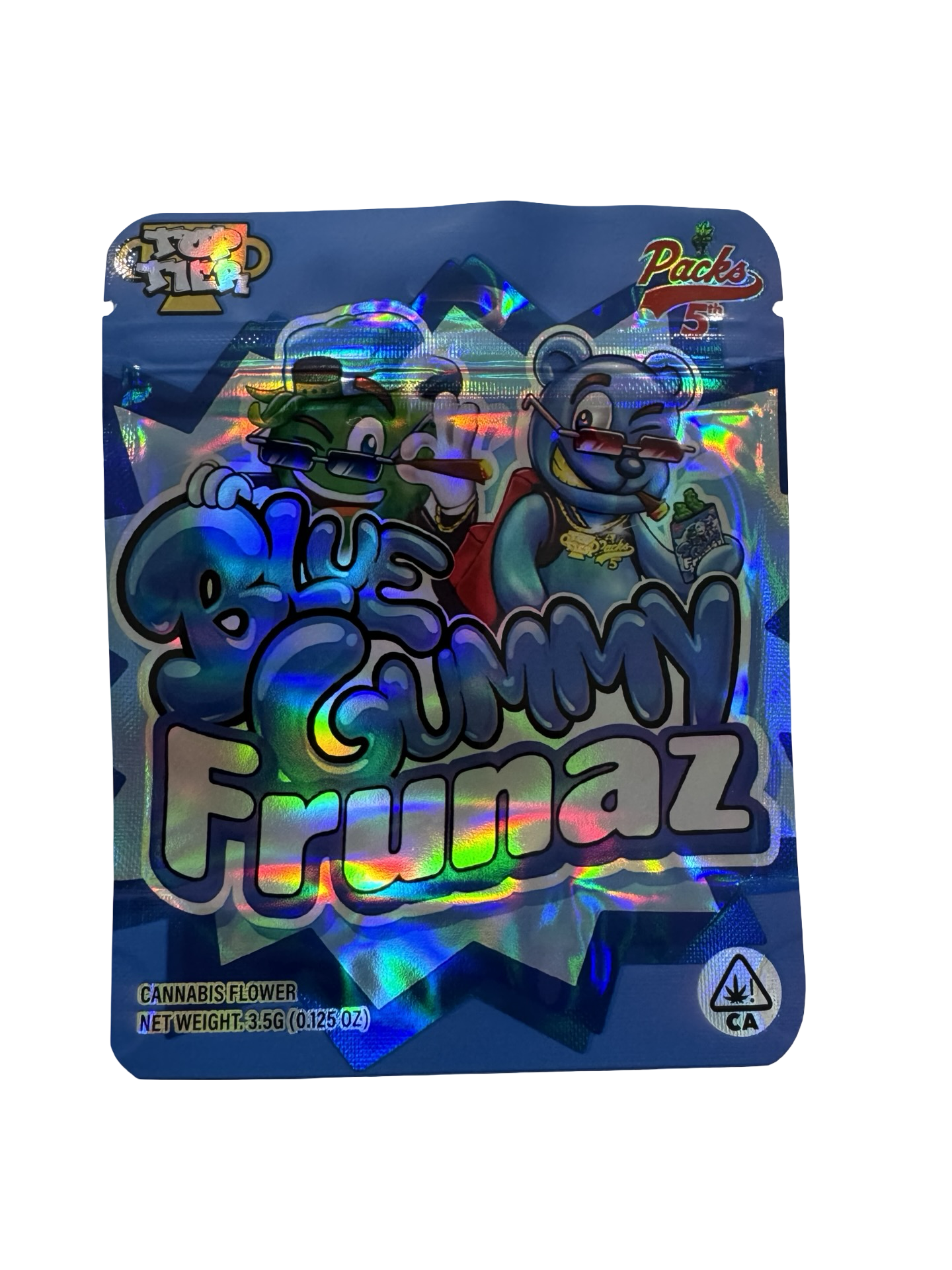 Blue Gummy Frunaz 3.5g Mylar Bags Top Tier Blue Gummy Frunaz 3.5g Mylar Bags Top Tier